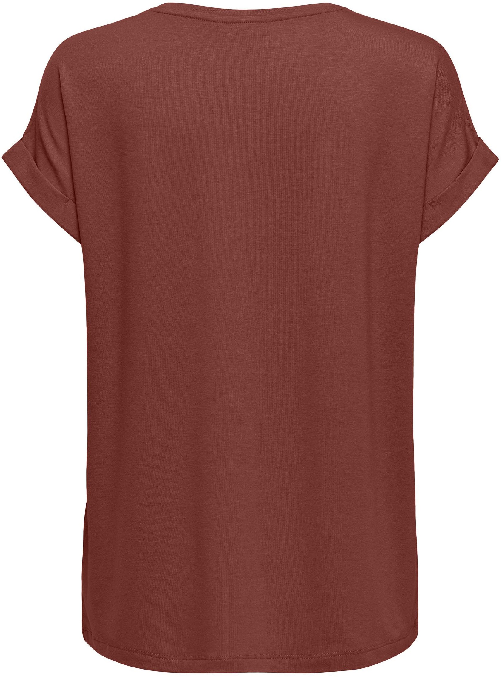 ONLY T-Shirt »ONLMOSTER – Kurzarmshirt mit Aufschlag und klassischem Look«, unifarben, casual, regular fit, Viskosemischung, Rundhals