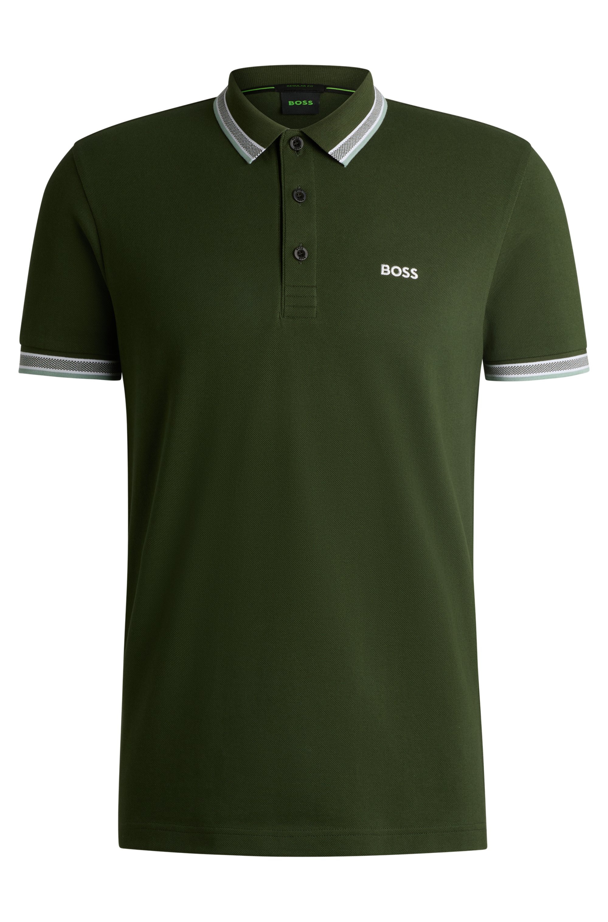 BOSS GREEN Poloshirt »Paddy«, mit kontrastfarbenen Streifen am Kragen