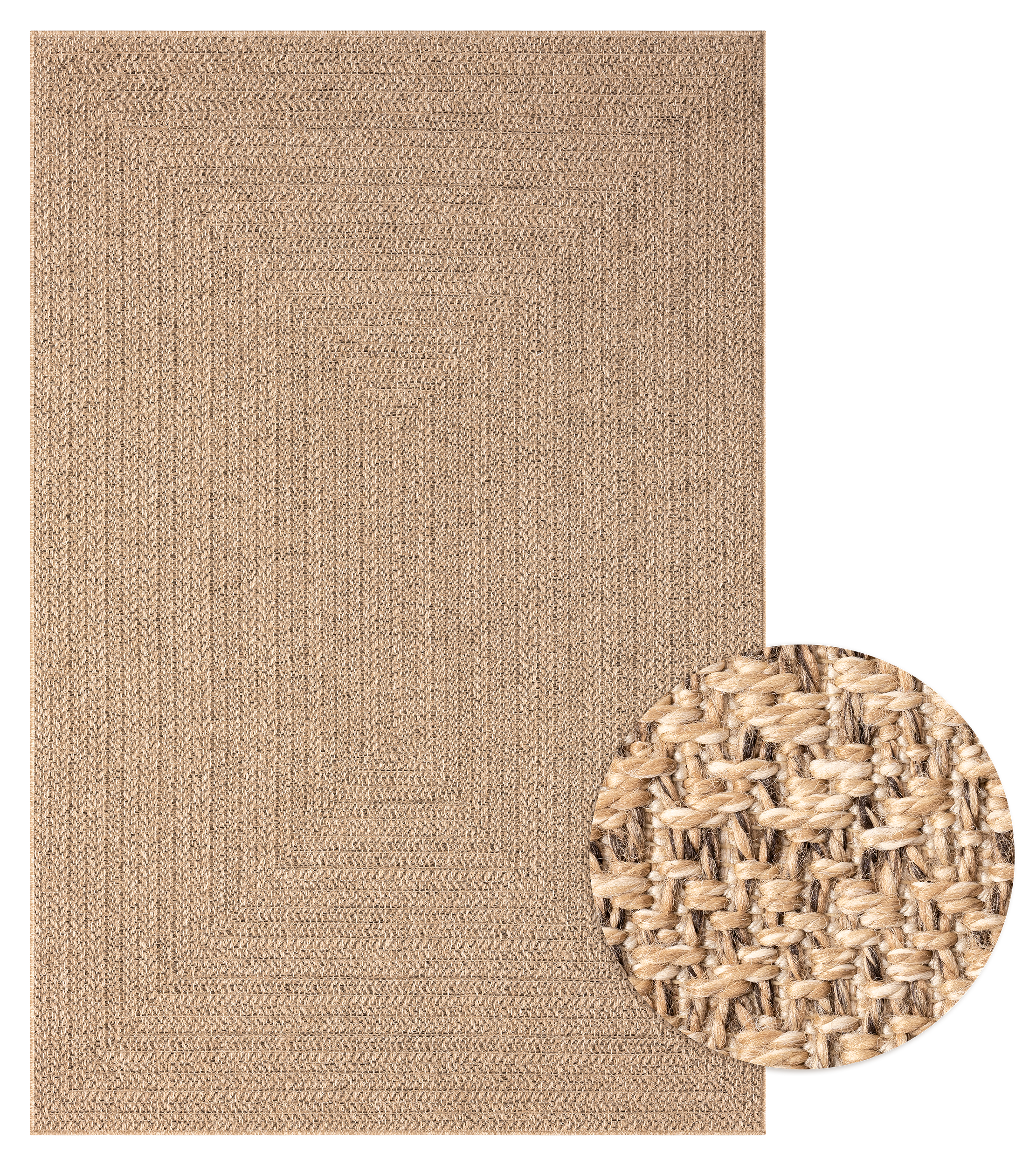 OTTO home Outdoorteppich »Kyllian« rechteckig 10 mm Höhe robuster In- und Outdoor Teppich, Jute-Look