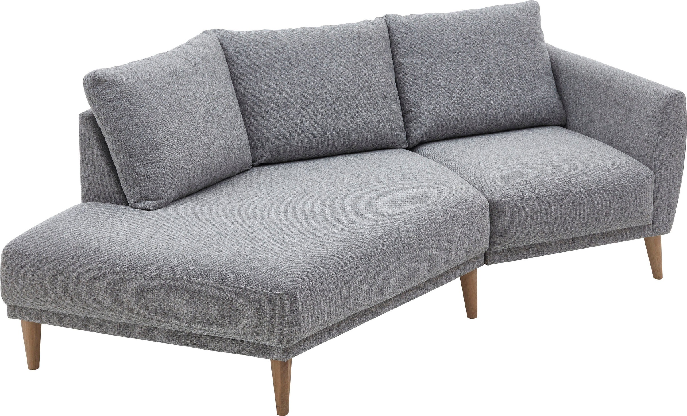 ATLANTIC home collection 2,5-Sitzer »Elvis«, Polsterecke mit offenem Ende im skandinavischen Stil, Massivholzfüße