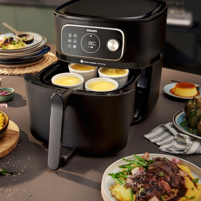 Philips HD9875/90«, WiFi Heißluftfritteuse 8,3 Konnektivität, l, und AutoCook Garantie 3 »Airfryer XXL 30 Programmen 2000 XXL W, Warmhaltefunktion mit Fassungsvermögen mit Jahren