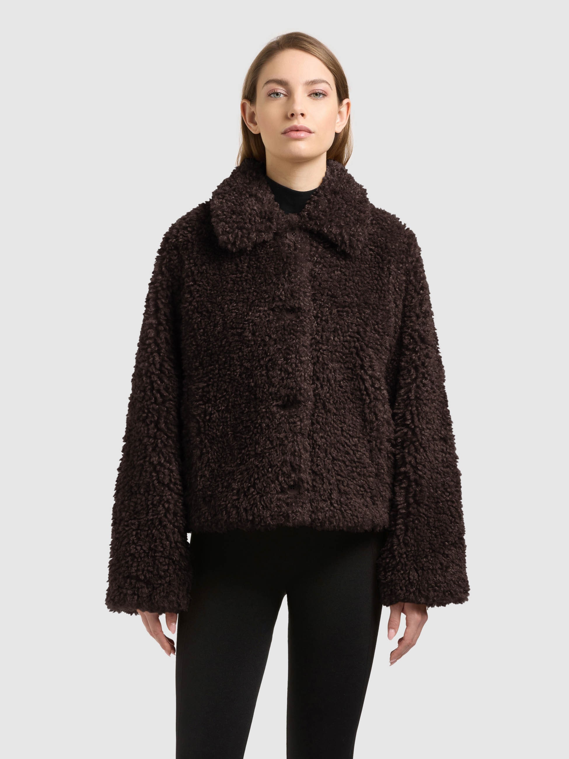 khujo Fellimitatjacke »CHAYA« 4-Knopf-Leiste