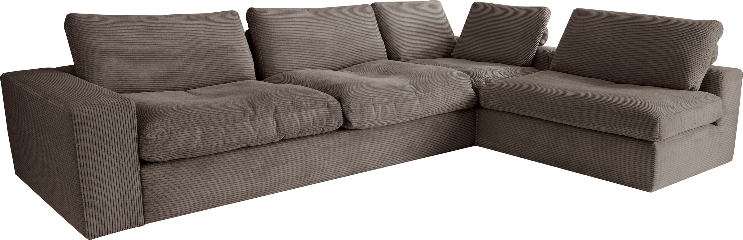 alina Ecksofa »Sandy«, mit losen Sitz und Rückenkissen, in modernem Cordstoff