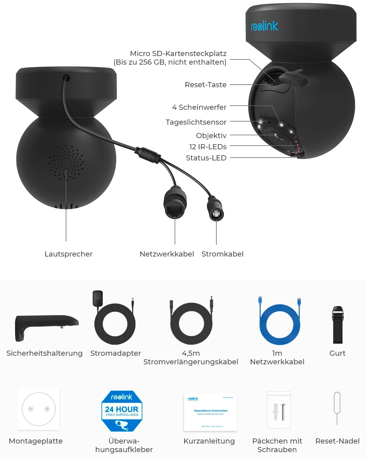 Reolink Überwachungskamera »E Series E540-B WiFi-Outdoor«, Außenbereich