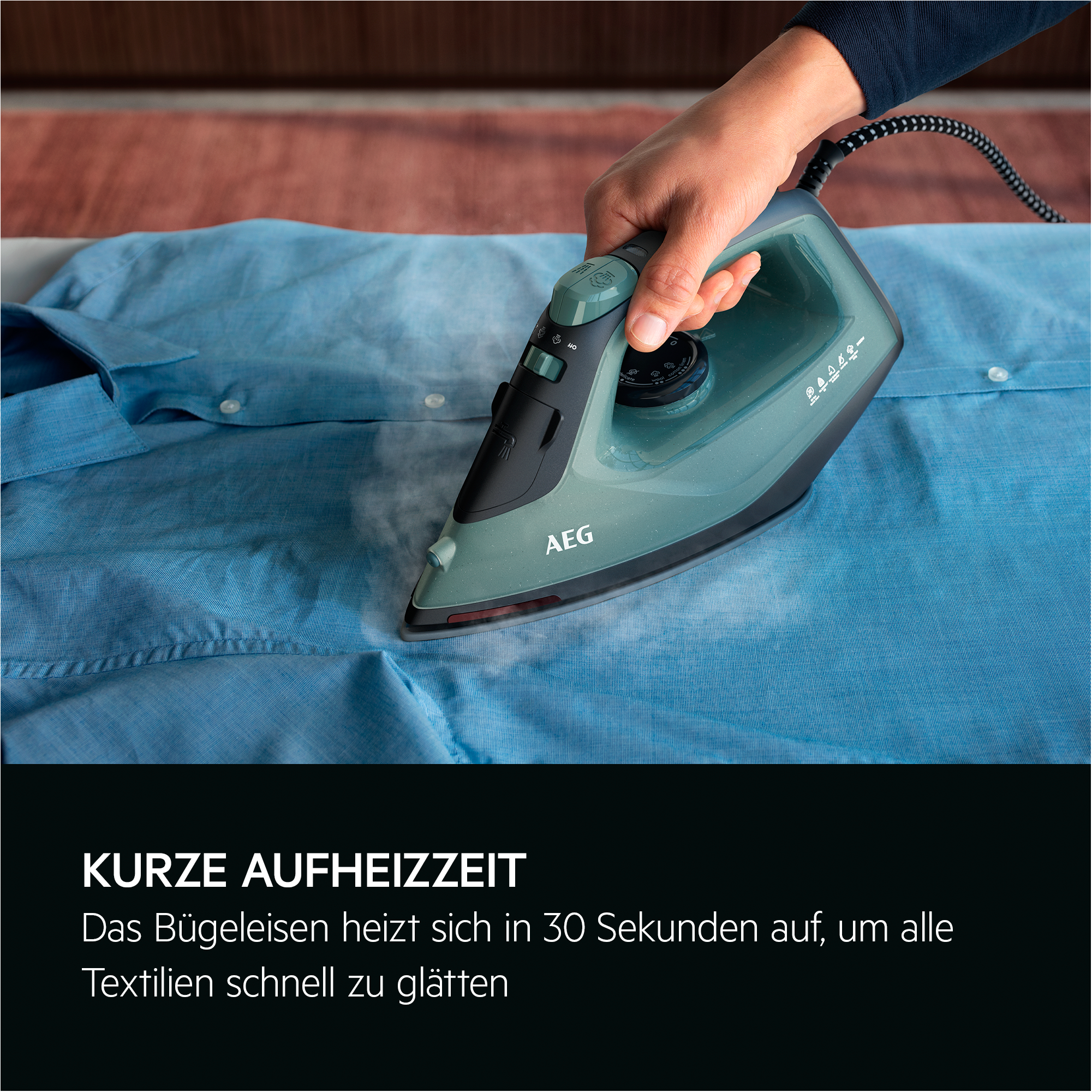 AEG Dampfbügeleisen »SI5-2-6OG Gentle 5000«, 2400 W, Anti-Kalk-System, Restwärmeanzeige, 110 g Dampfstoss