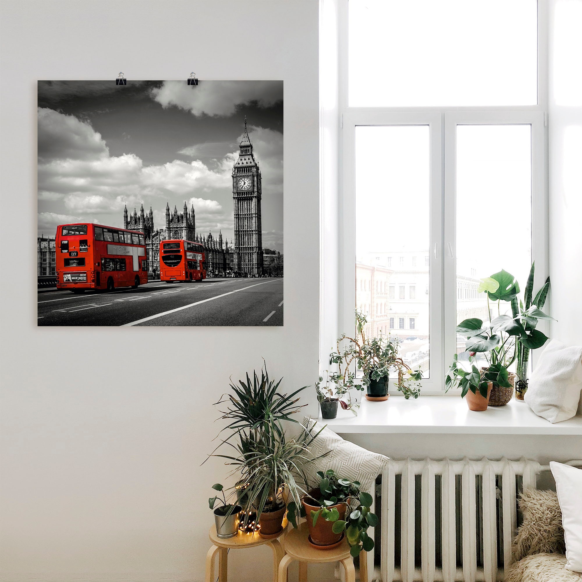 auf Leinwandbild, (1 »Typisch Wandaufkleber Wandbild Größen oder London, als Poster bestellen Artland London«, versch. Alubild, Raten St.), in