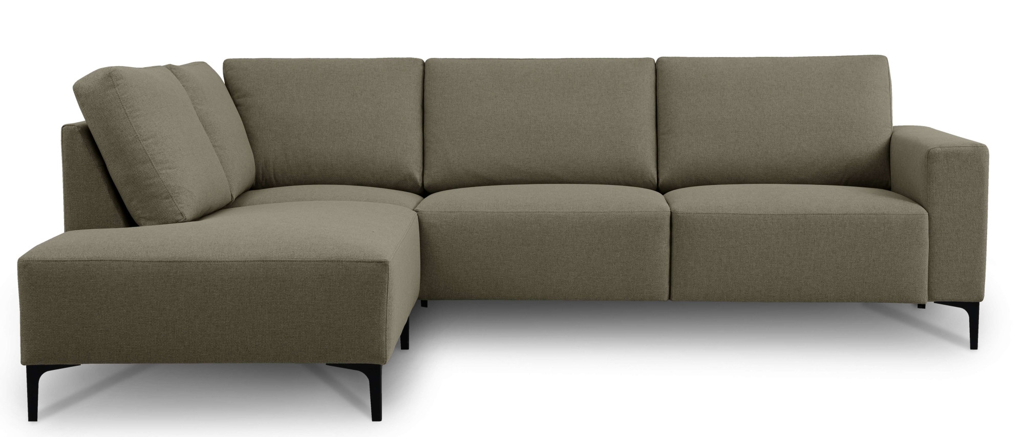 Home affaire Ecksofa »Tournon, L-Form, Breite 256 cm, Webstoff, Chenille« Designsofa im nordischen Stil, Wellenunterfederung, Metallfüße