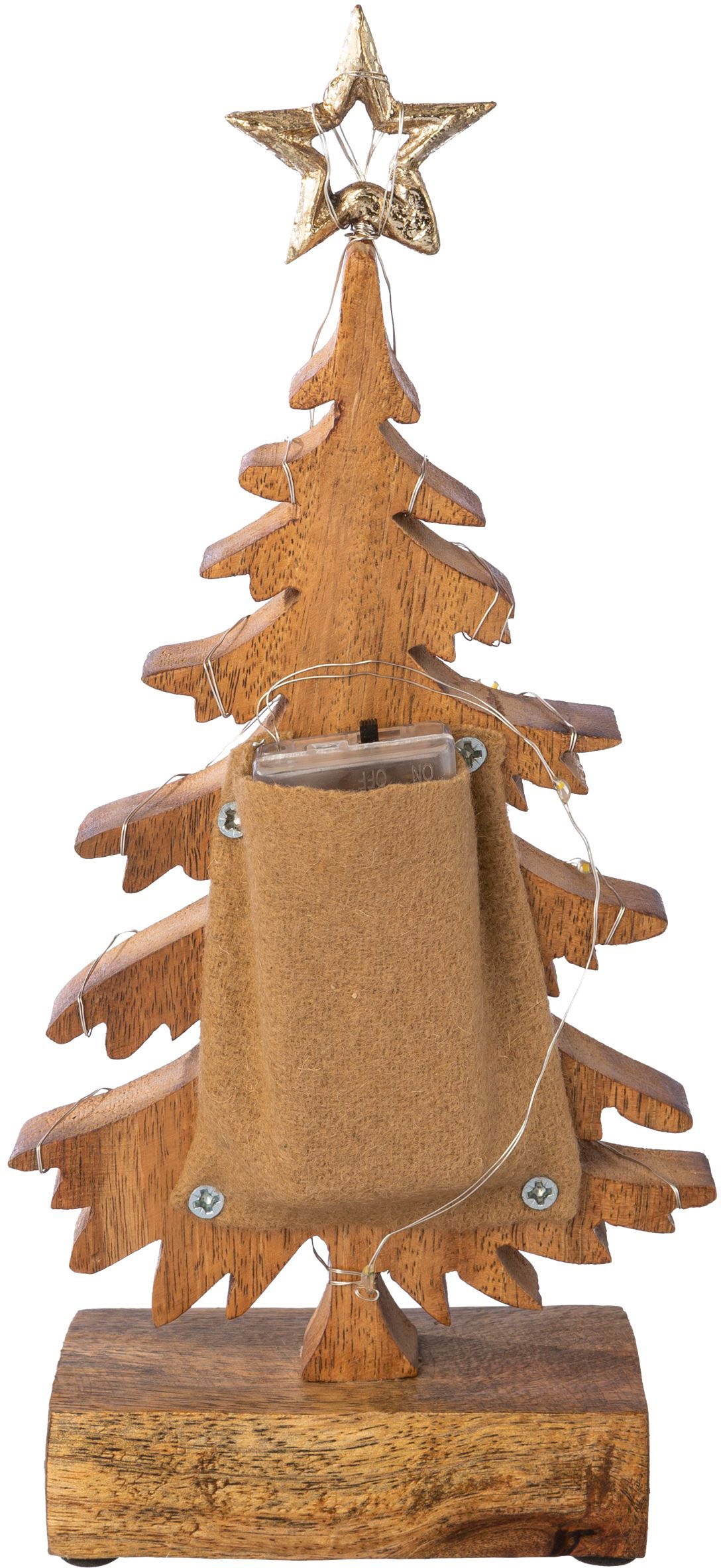 Creativ deco Dekofigur »LUMEN, Deko-Objekt Tannenbaum«, Weihnachtsdeko, Batteriebetrieb