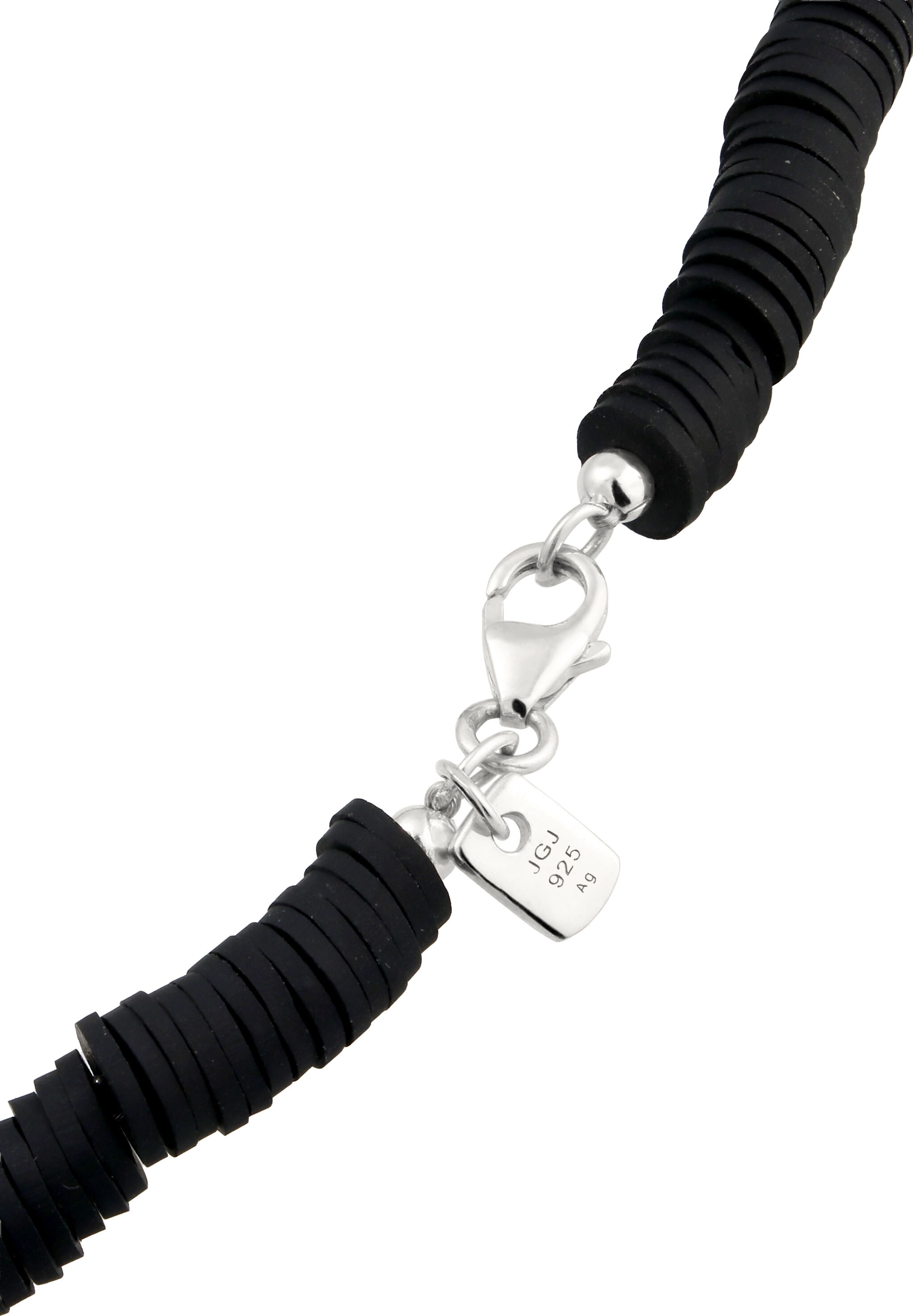 Kuzzoi Silberkette »Halskette Cornelian Rot Heishi Perlen 925 Sterling Silber«
