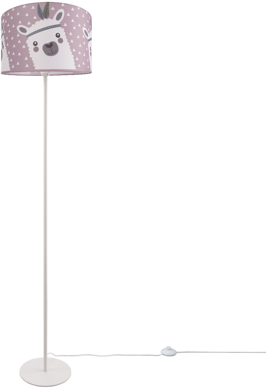 Paco Home Stehlampe »Ela 214«, 1 flammig-flammig, Kinderlampe LED Kinderzimmer Lampe Mit Lama-Motiv Stehleuchte E27