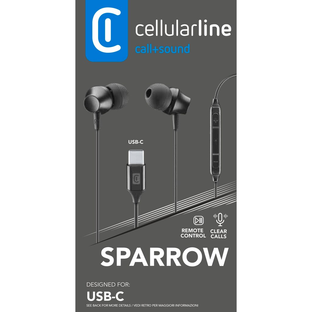 Cellularline In-Ear-Kopfhörer »USB-C In Ear Kopfhörer mit Mikrofon«