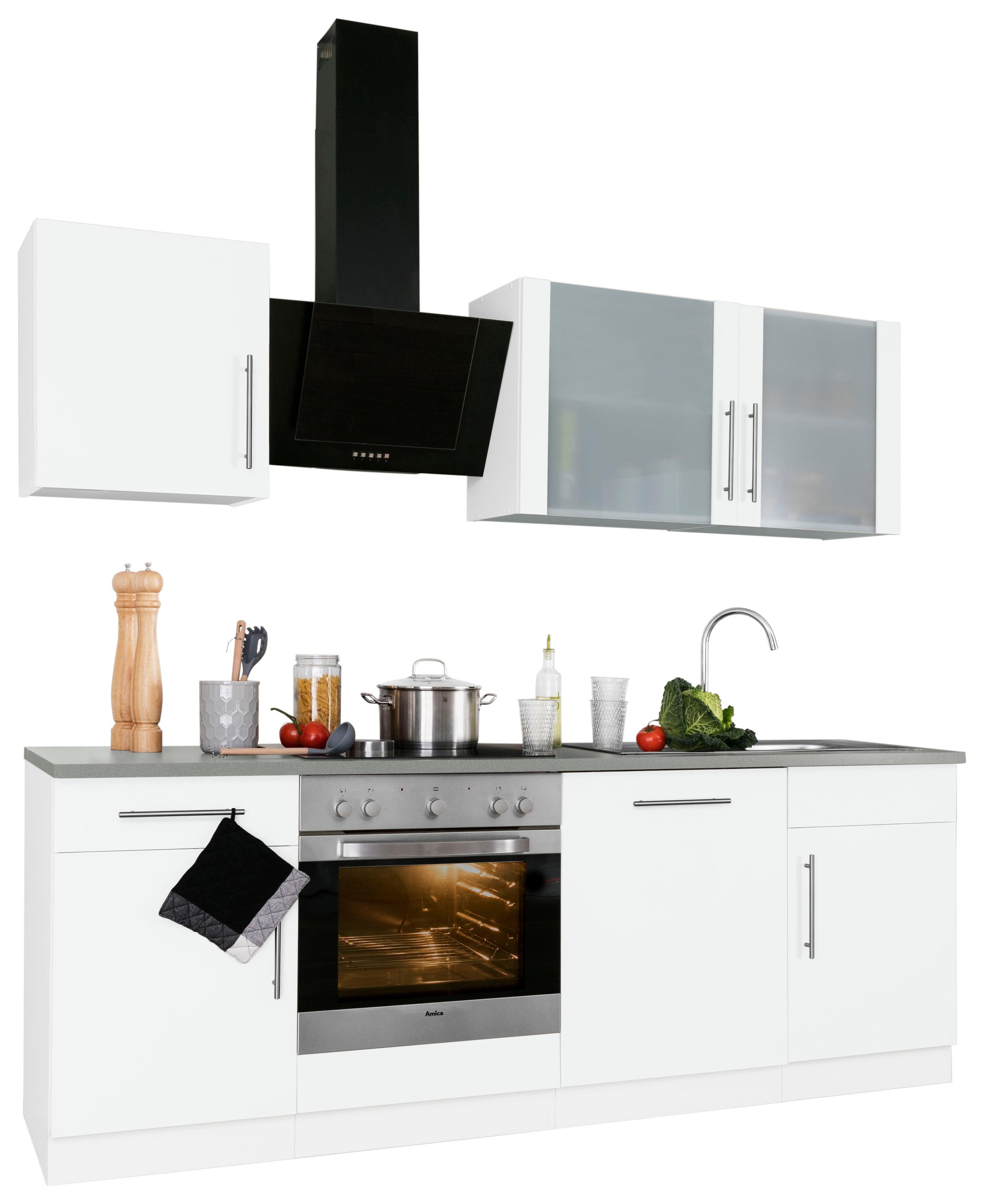 wiho Küchen Küchenzeile »Cali«, ohne E-Geräte, Breite 220 cm