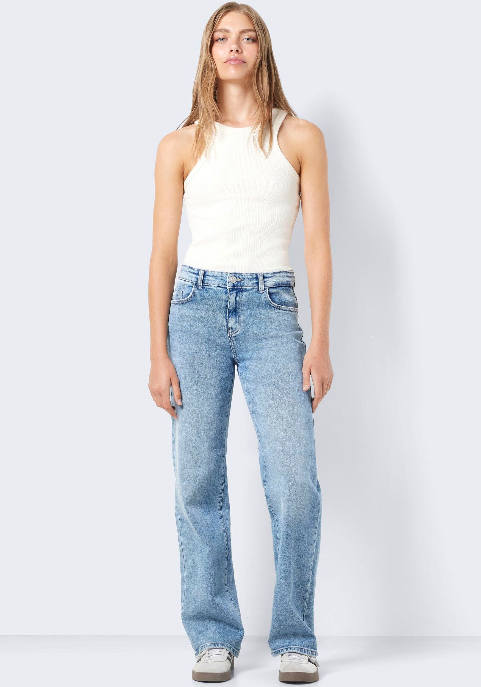 Noisy may Straight-Jeans »NMYOLANDA NW WIDE JEANS AZ236LB NOOS«