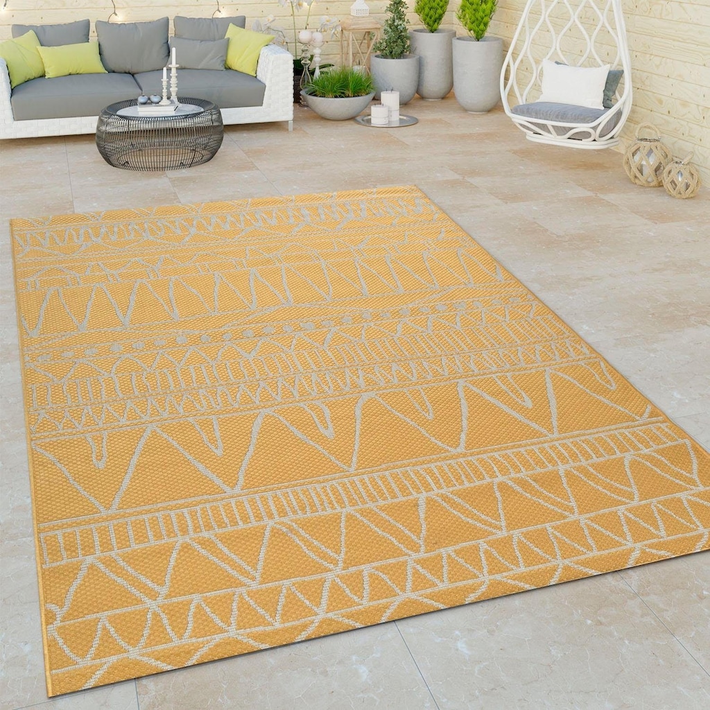 Paco Home Teppich »Illusion 321«, rechteckig, Flachgewebe, modernes Design, In- und Outdoor geeignet, UV-beständig