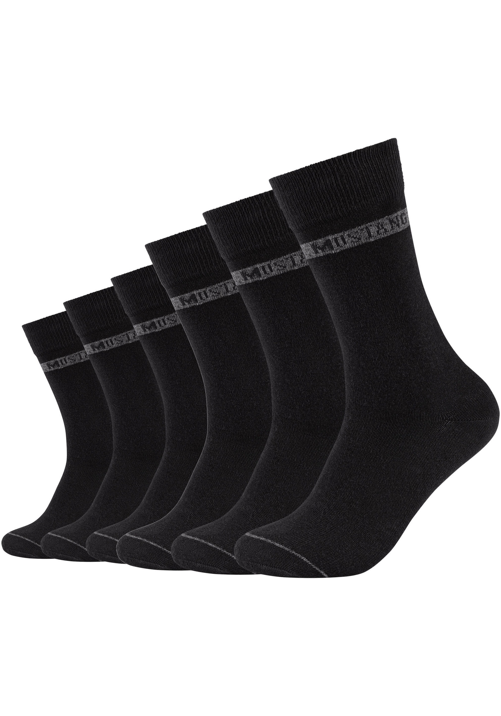 MUSTANG Socken, (6er Pack), mit Weicher und elastischer Komfortbund