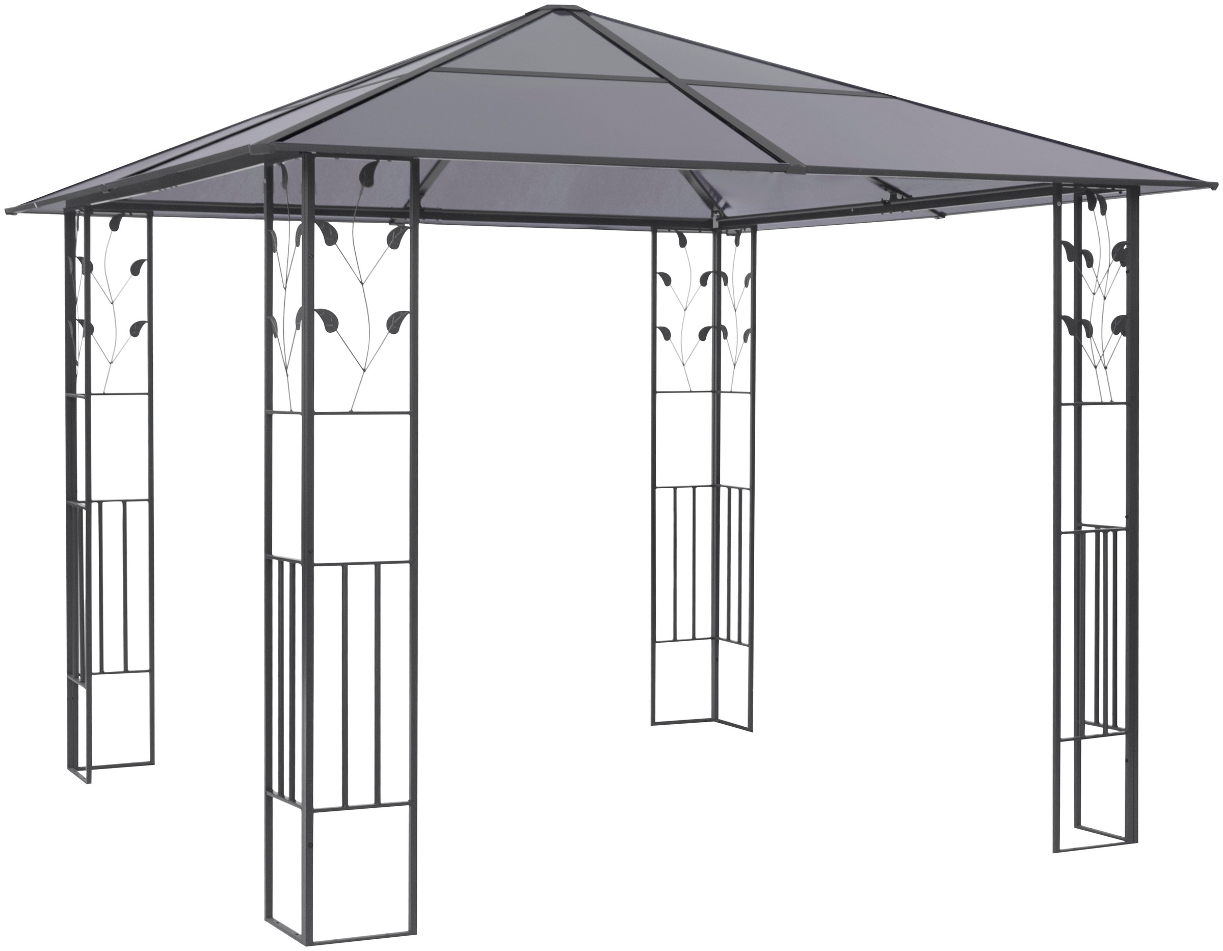 KONIFERA Pavillon »Valencia«, Blätter-Optik, 300x300 cm oder 300x400 cm, Stahlgestell