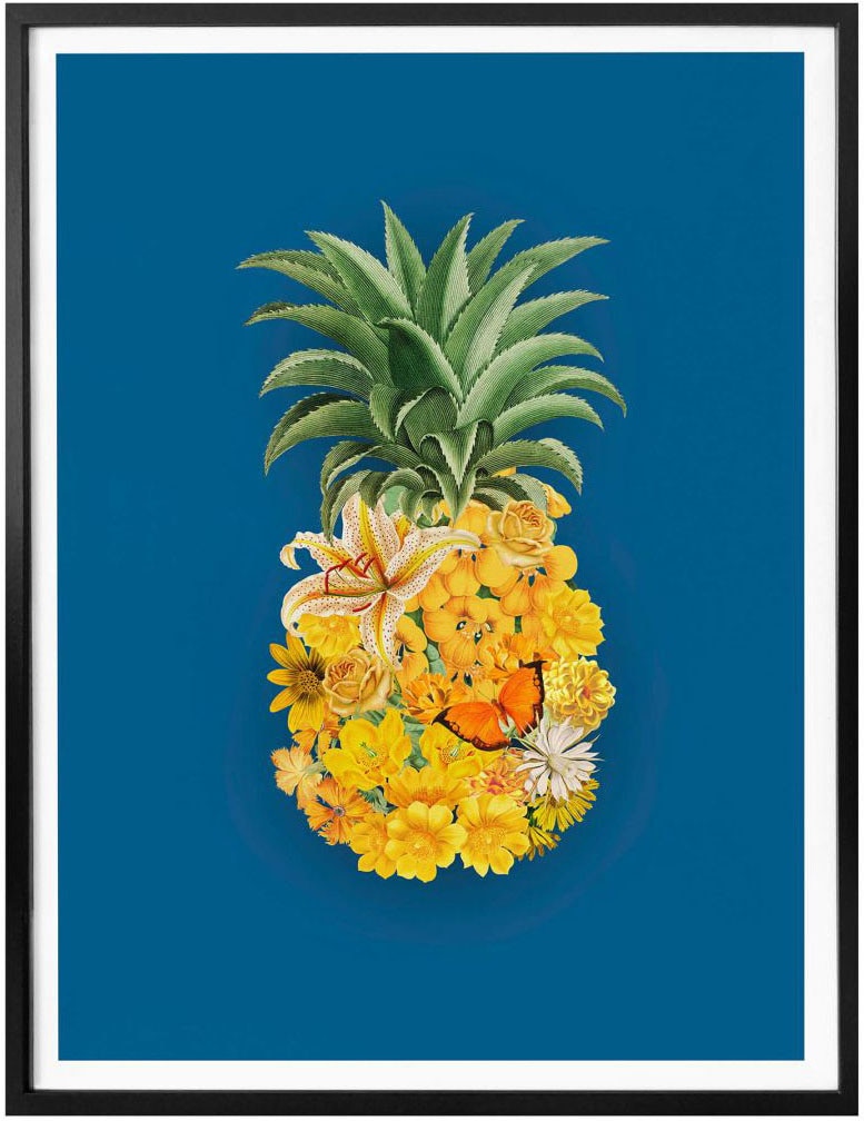 Wall-Art Poster »Ananas St.) Rechnung Blau«, Blume (1 kaufen Blumen, auf