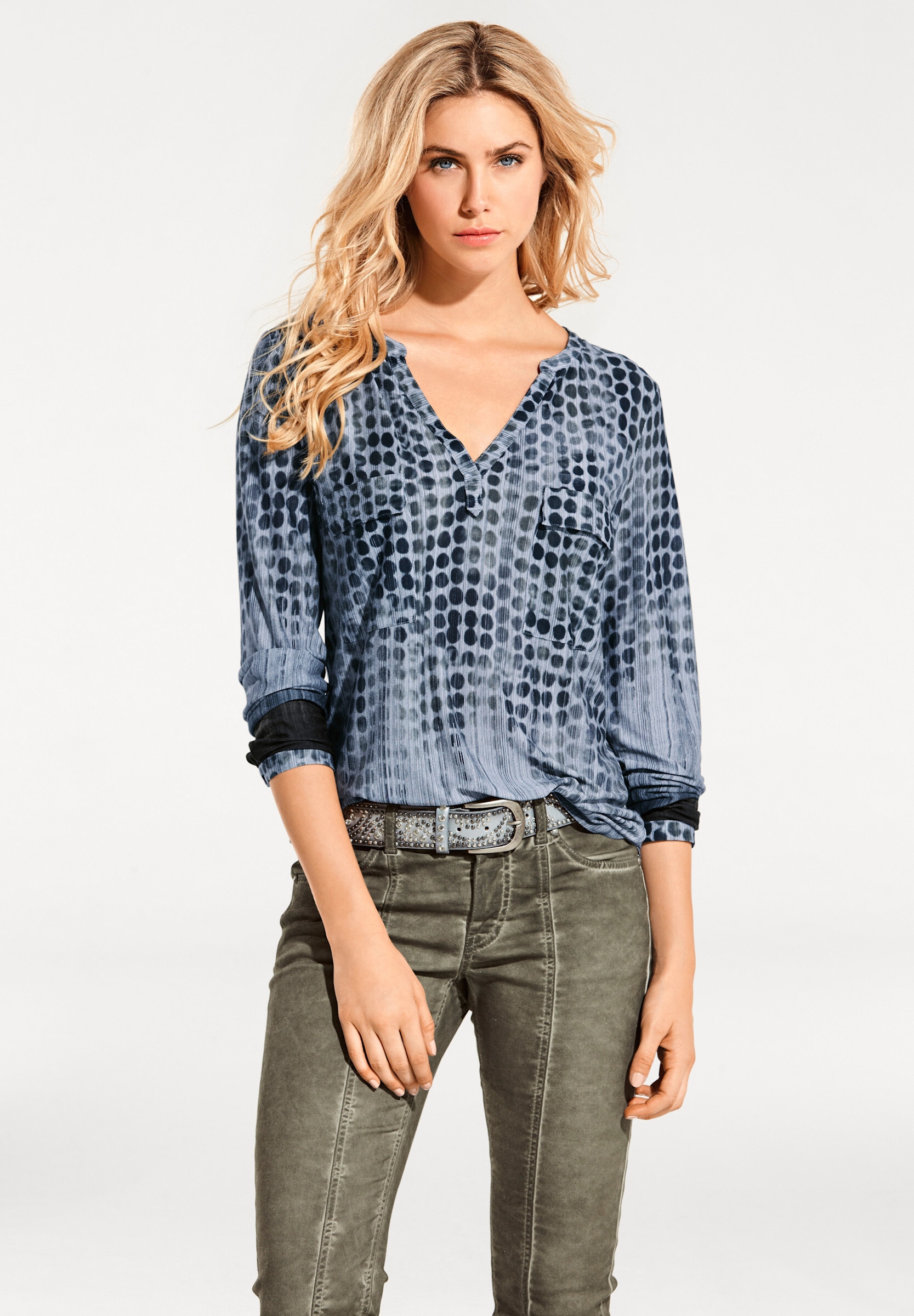 heine Blusenshirt »Shirtbluse Blusenshirt im Tupfenmuster«