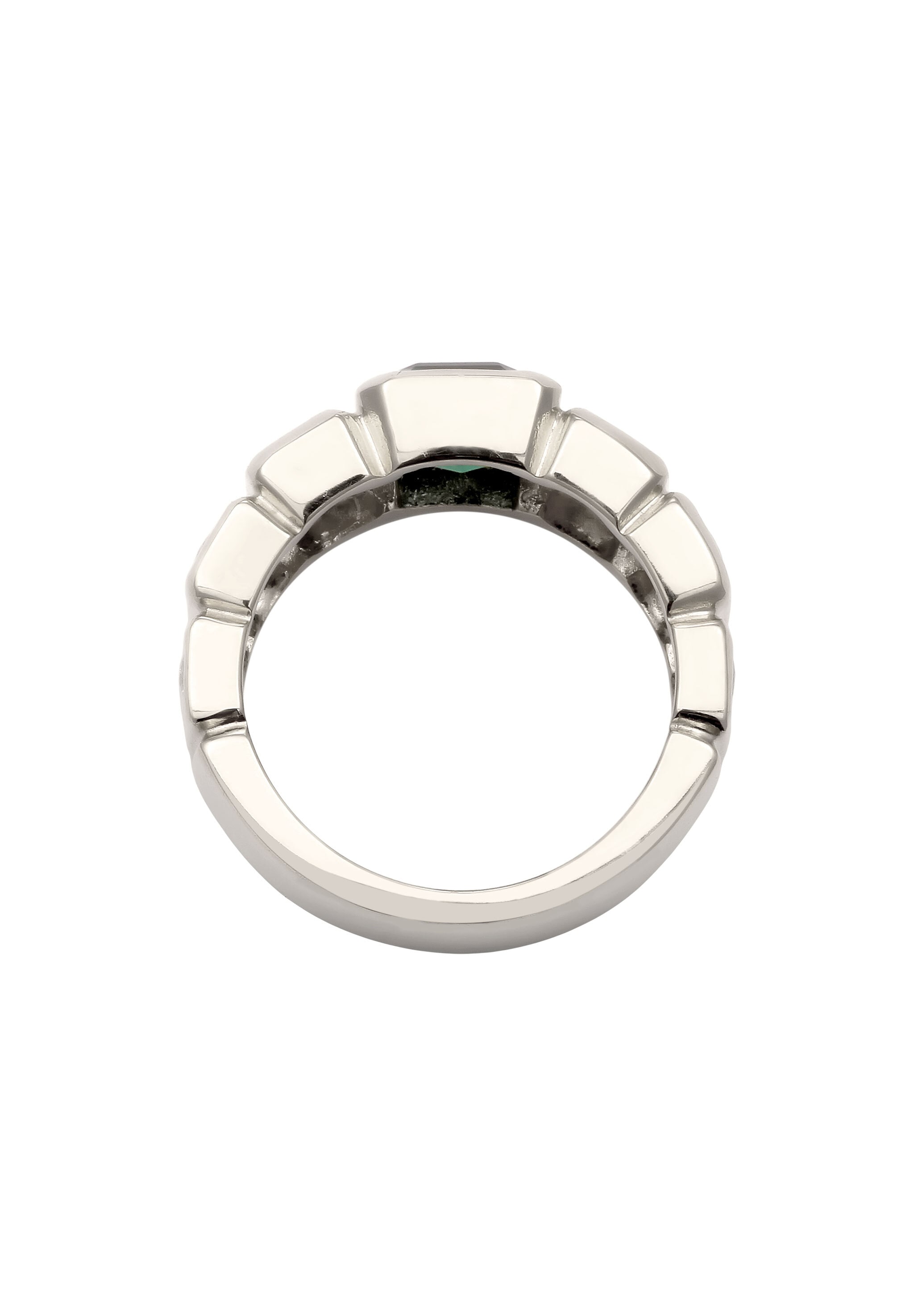 Elli Premium Silberring »Ring Rechteck Quarz Grün 925 Sterling Silber«