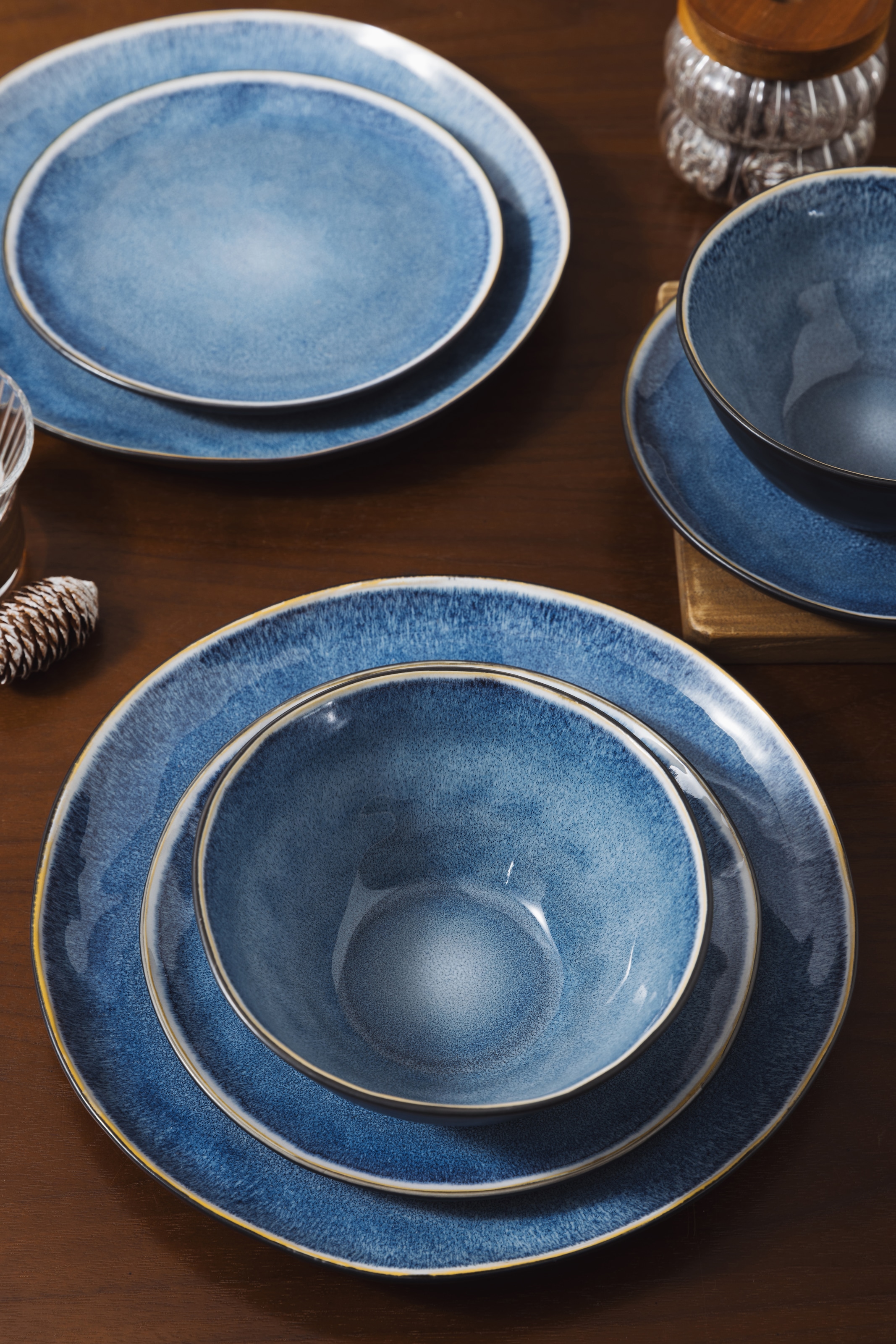 OTTO home Tafelservice »Teller Set, Service Allden« Teller Set, jedes Stück ein Unikat, 12 Teile, für 4 Personen