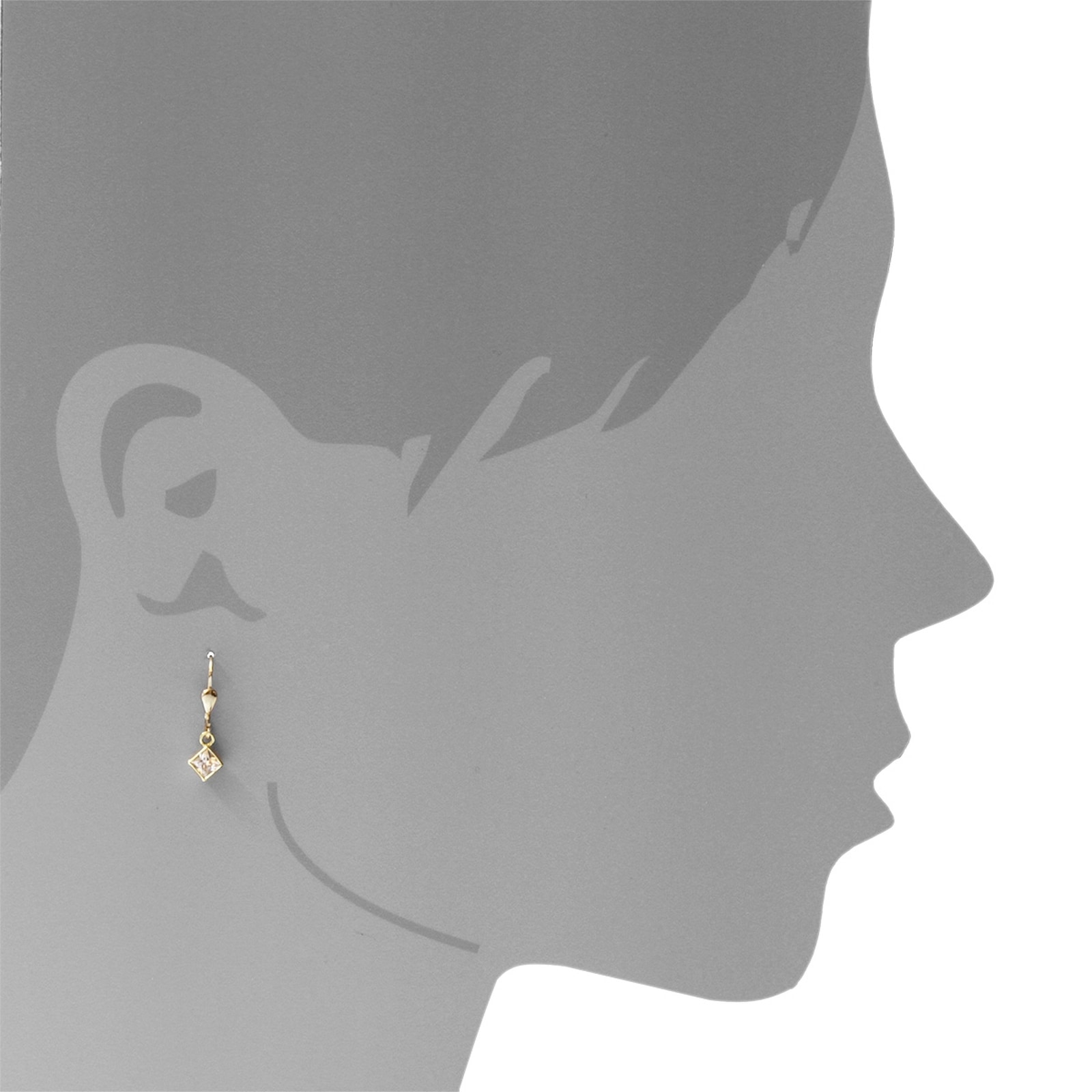 OSTSEE-SCHMUCK Paar Ohrhänger »- Anna 5x5 mm - Gold 333/000 - Zirkonia«