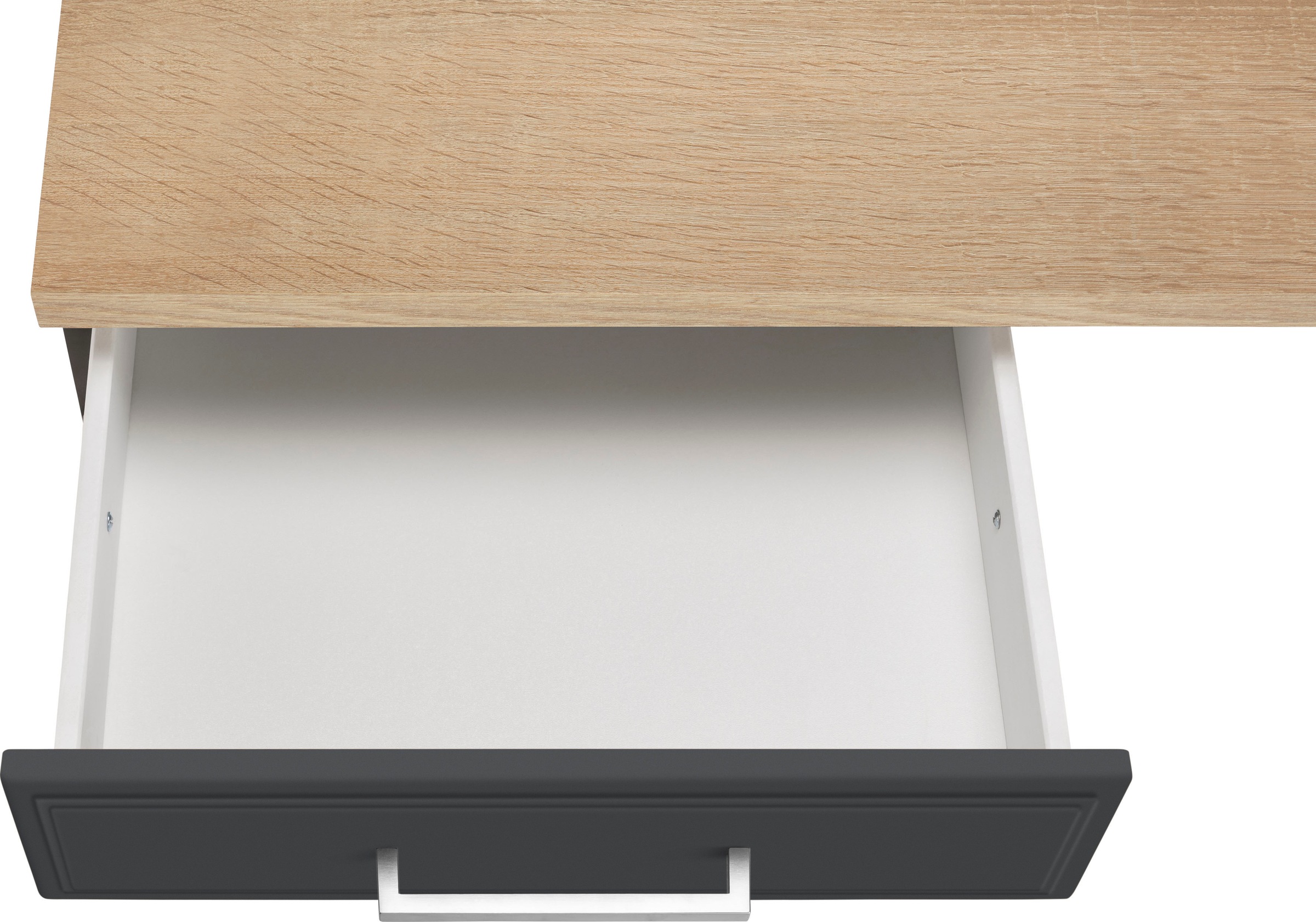 KOCHSTATION Küchenzeile »KS-Stockholm – Küche mit hochwertiger und detailreicher Landhausfront« Breite 330 cm, wahlweise mit E-Geräten,mit MDF-Fronten