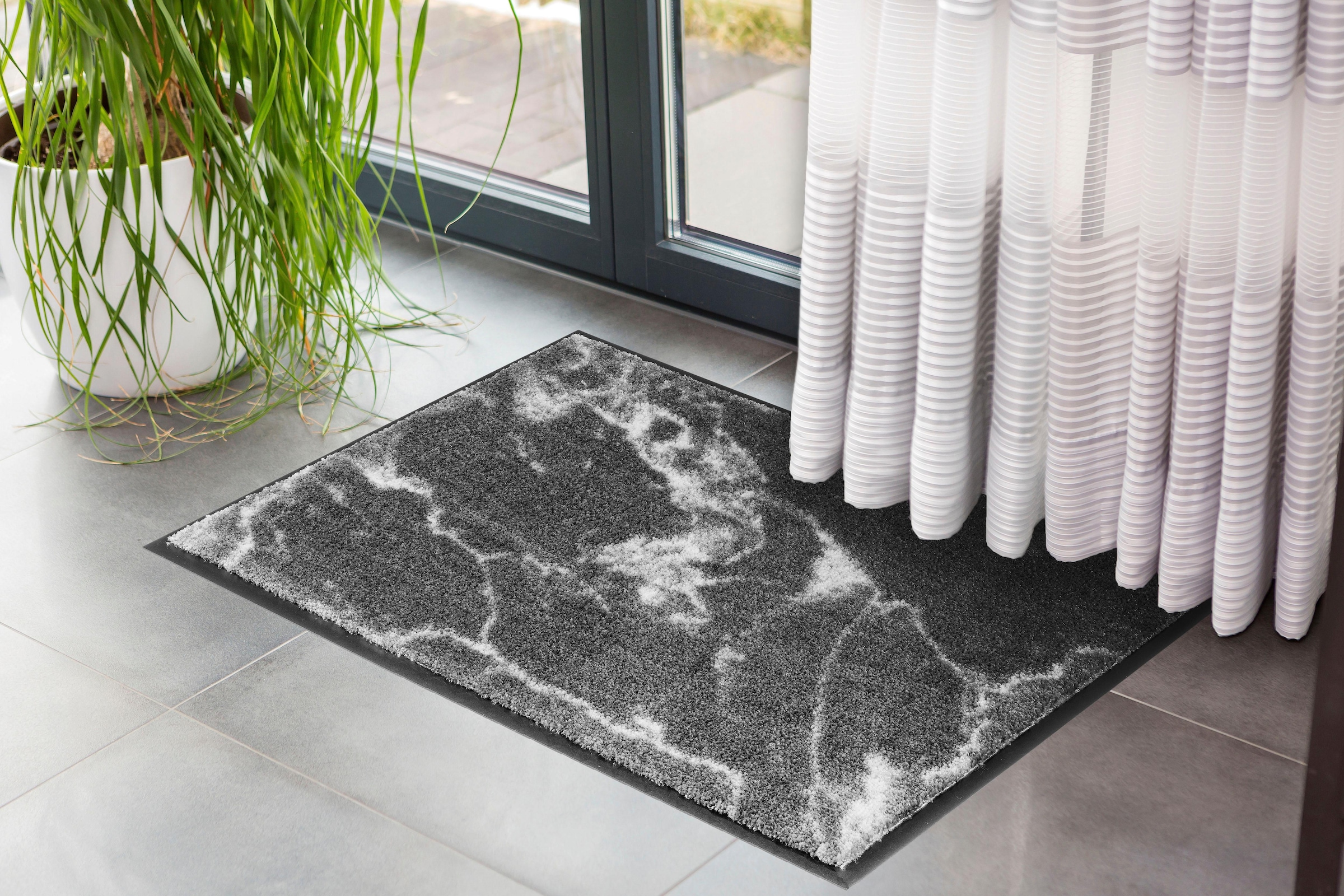 SCHÖNER WOHNEN-Kollektion Fußmatte »Miami 001« rechteckig 7 mm Höhe Schmutzfangmatte, waschbar