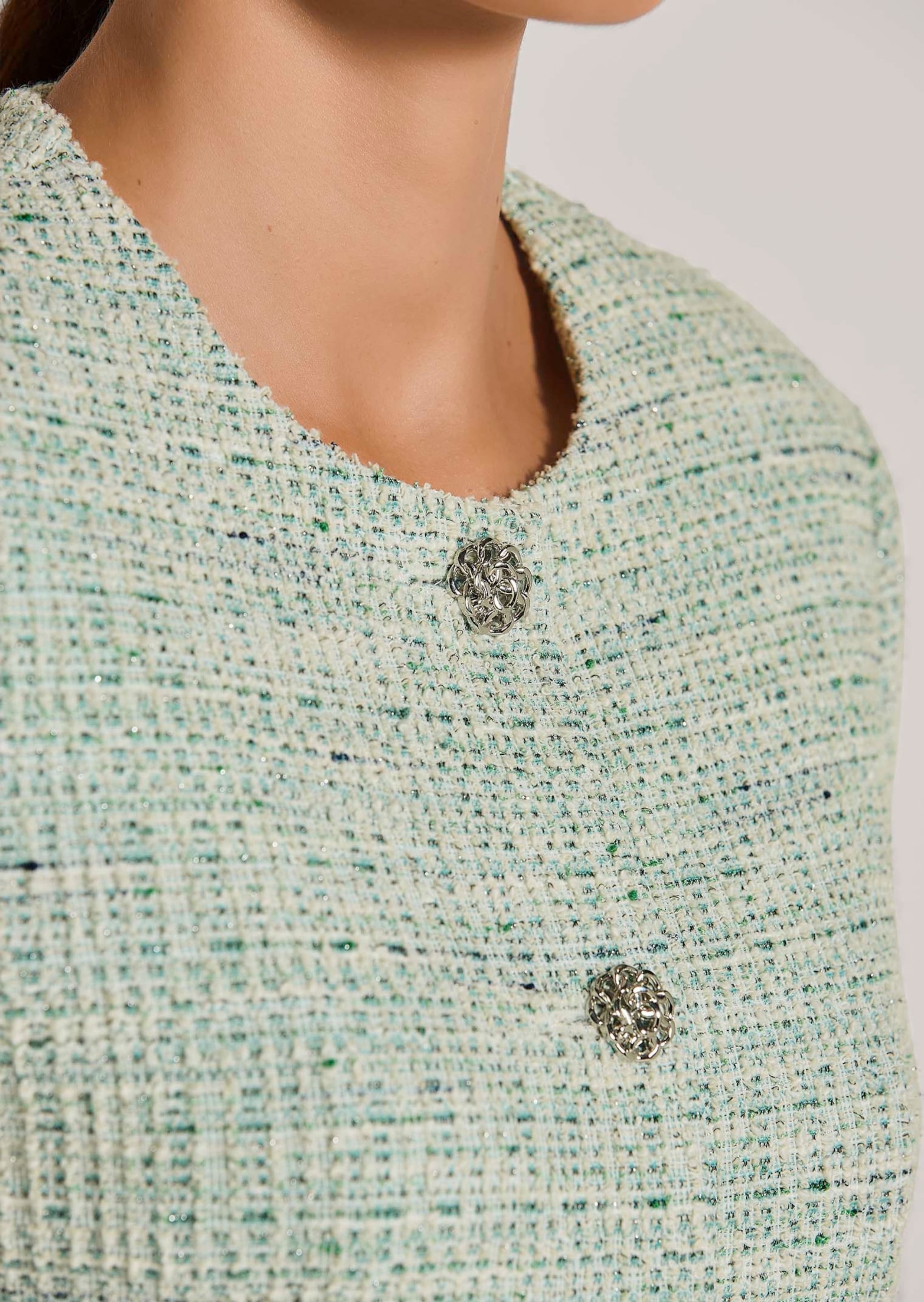 MADELEINE Sweatblazer »Blazer Kurzblazer mit Glanz-Effekten«