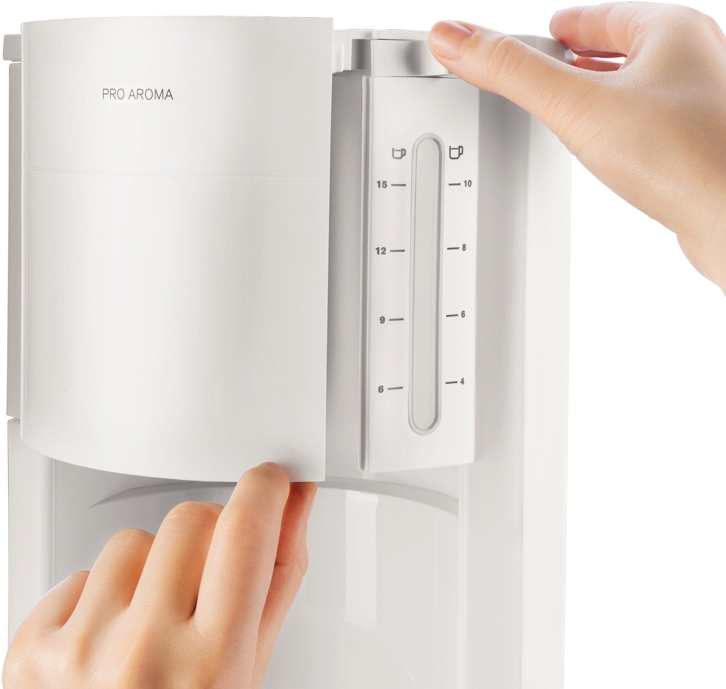 Krups Filterkaffeemaschine »F30908 Pro Aroma«, mit Glaskanne, 1,25L Füllmenge, 10-15 Tassen, 1050W, Schwarz