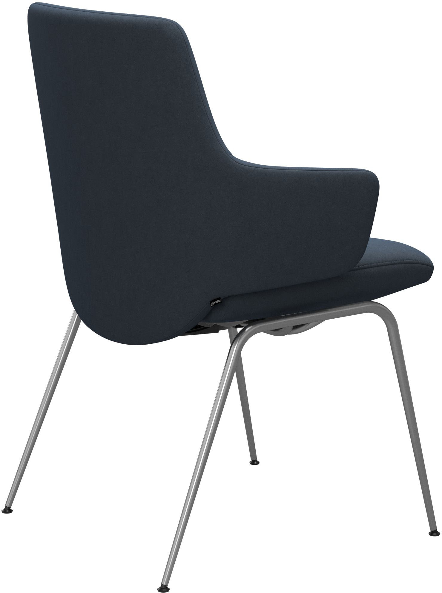 Stressless® Polsterstuhl »Laurel«, Microfaser DINAMICA, Low Back mit Armlehne, Größe L, mit Beinen aus Stahl in Schwarz matt