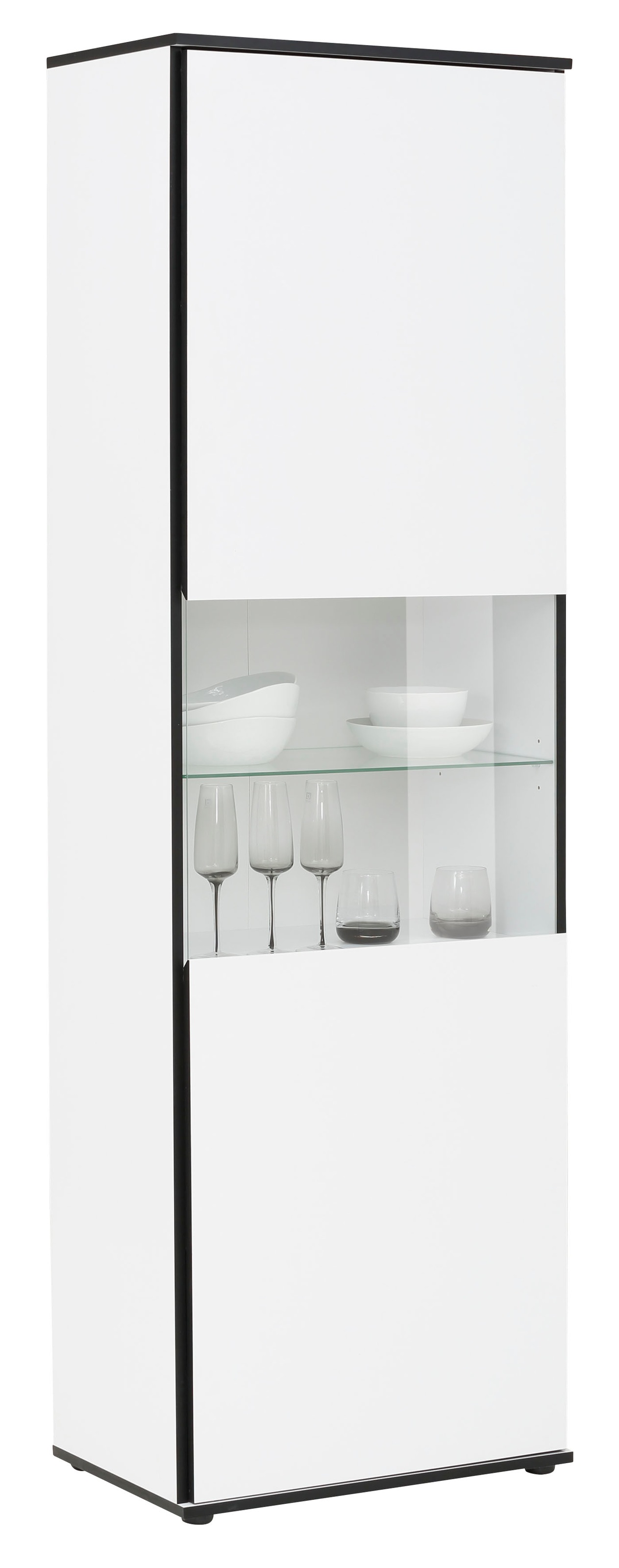 HELA Vitrine »Ariana«, mit angeschrägten Griffmulden, Höhe 195 cm