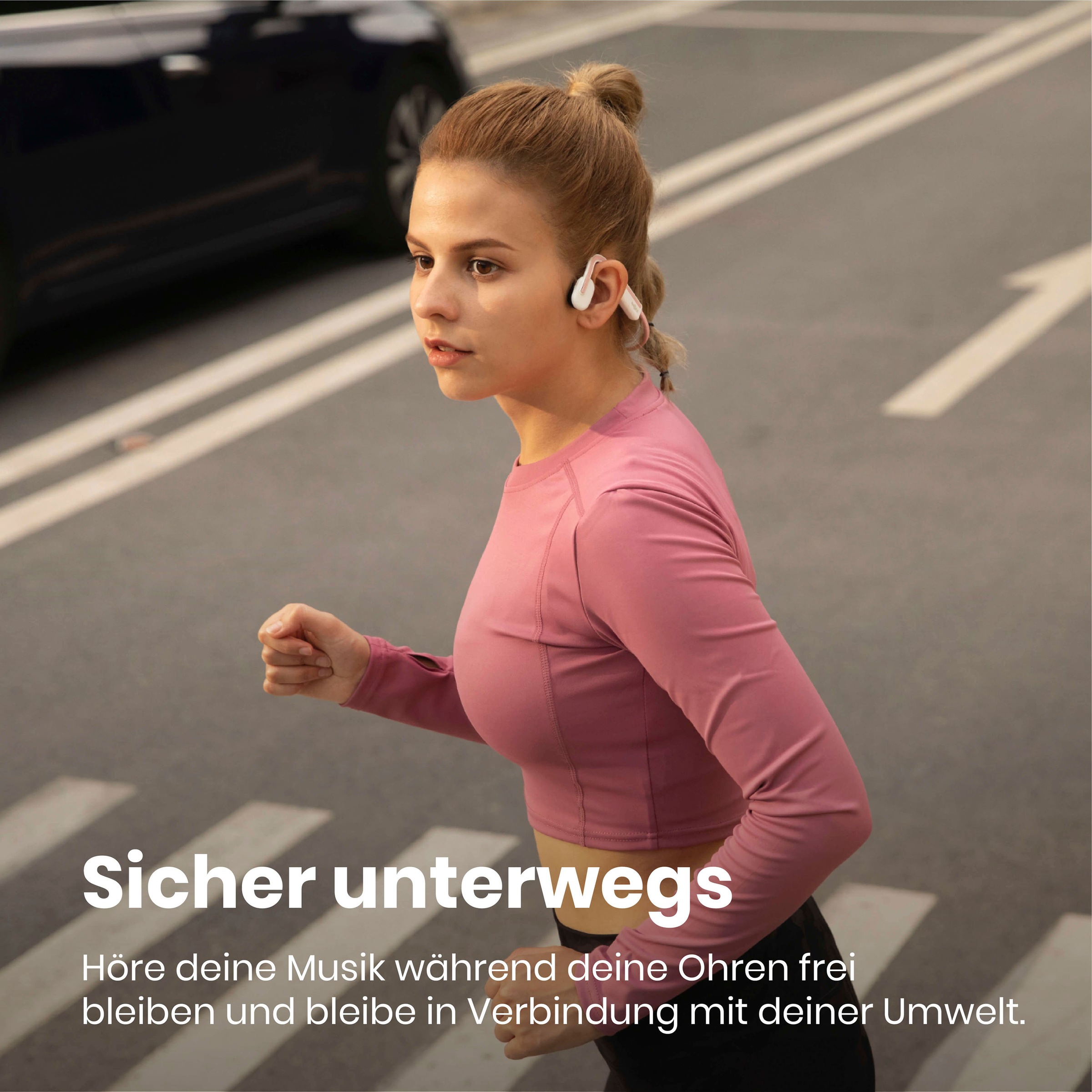 Shokz Sport-Kopfhörer »OpenMove«, Bluetooth-Wireless-A2DP Bluetooth-AVRCP Bluetooth-HFP-HSP, Noise-Cancelling-Freisprechfunktion
