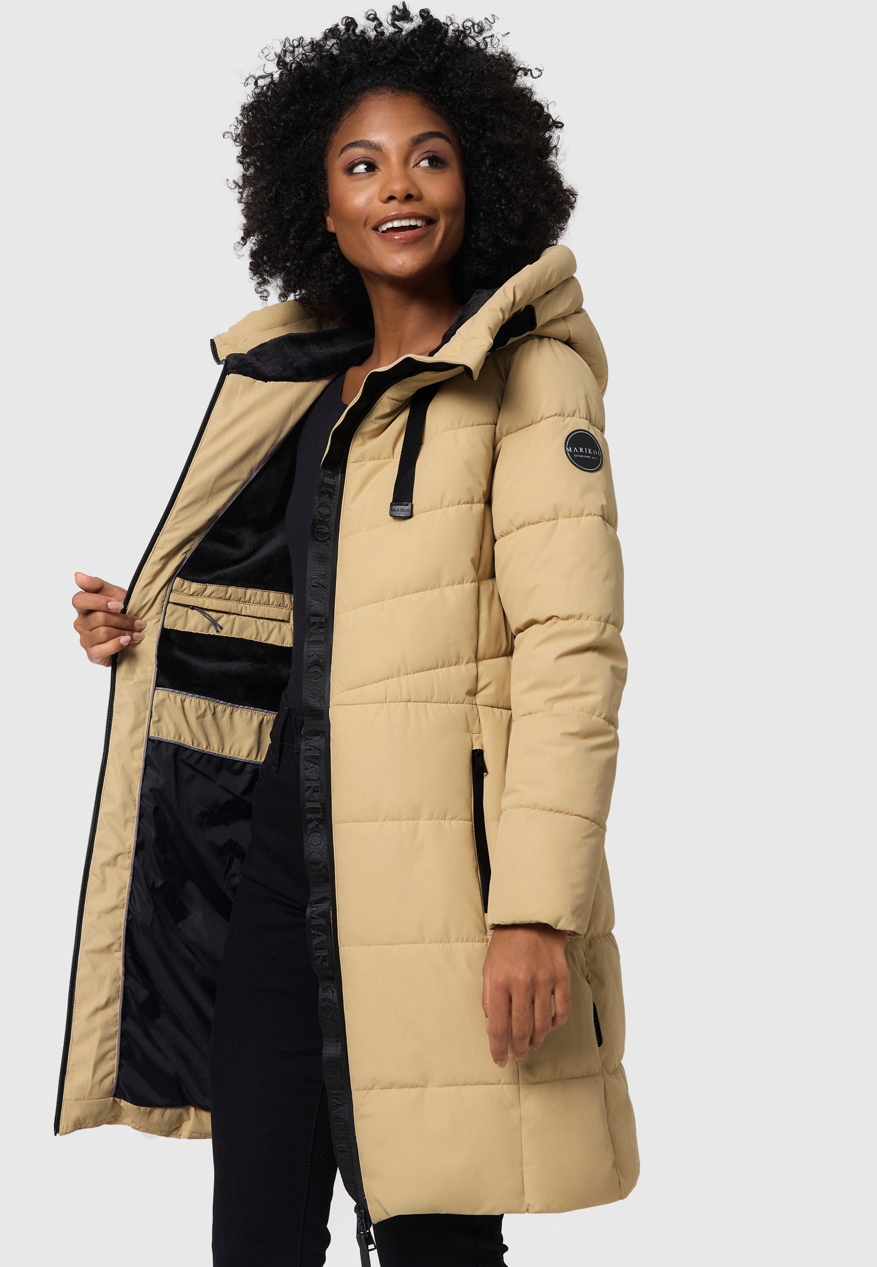 Marikoo Winterjacke »Marikoo Natsukoo Damen Winter Steppjacke lang B978«