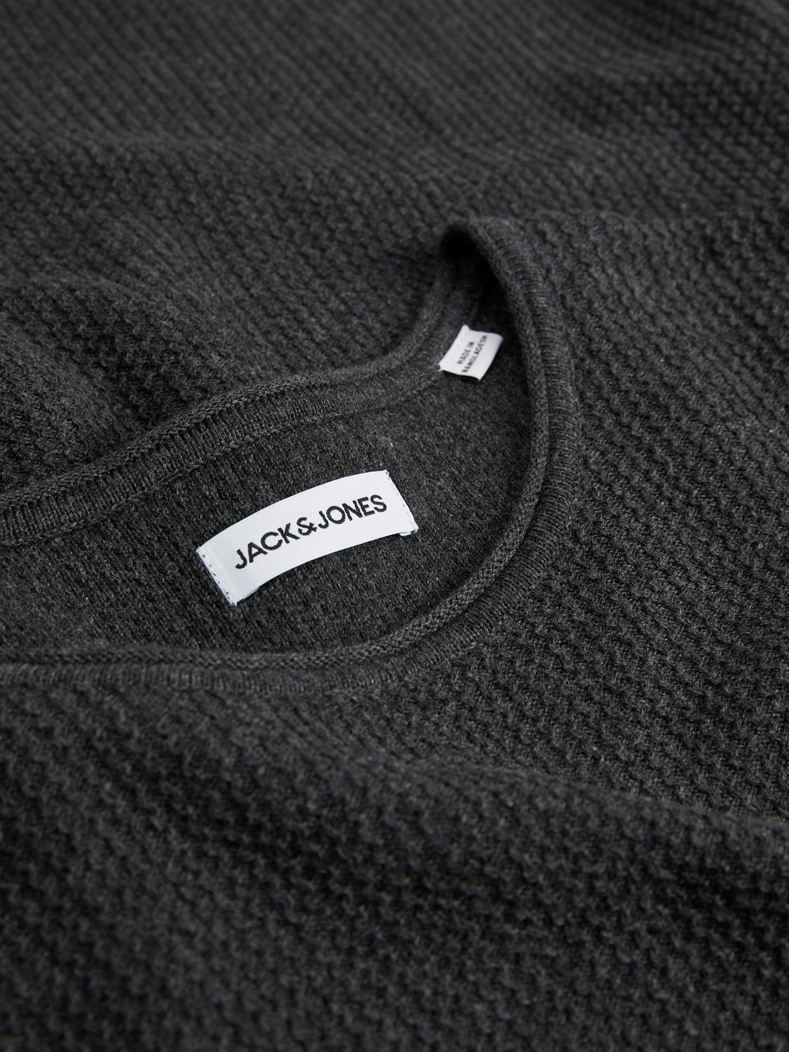 Jack & Jones Rundhalspullover »JJECOOPER KNIT CREW NECK NOOS«, in Strick Optik