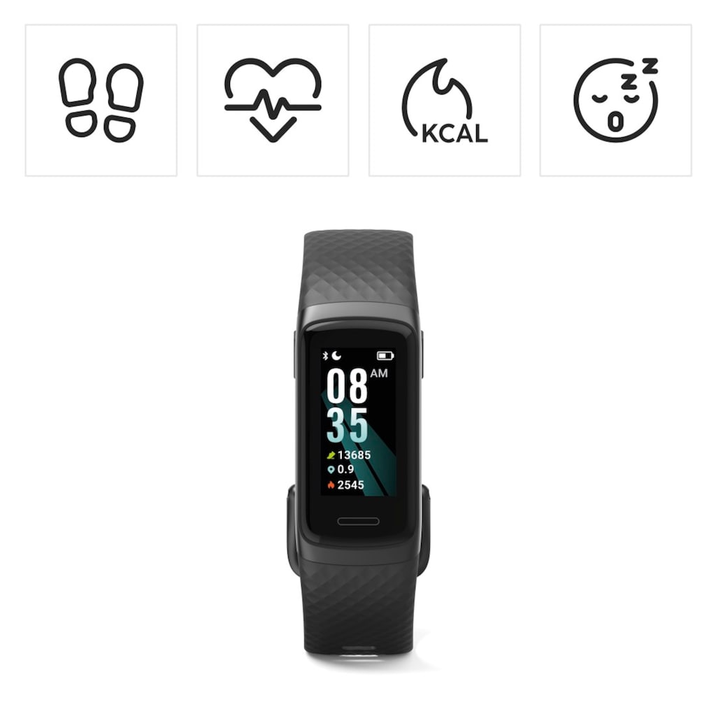 Hama Fitnessuhr »Fitnesstracker Sportuhr Damen wasserdicht, Blutsauerstoff Herzfrequenz«, (Kalorien, Schlaf Stress, Tempo, Musiksteuerung, Schritte, Timer Wecker)