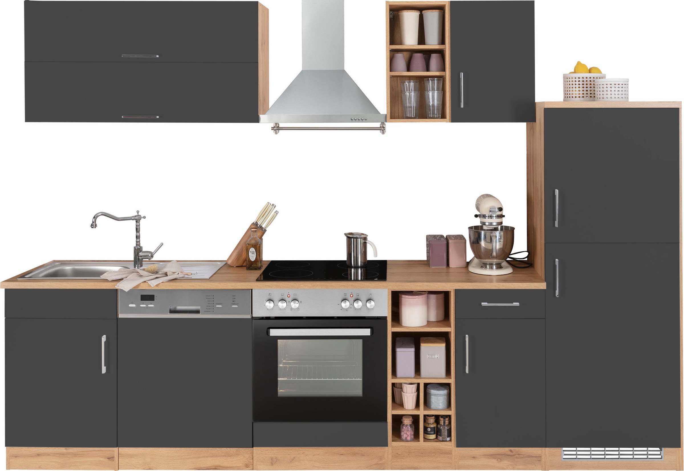 Küchenzeile »Colmar«, ohne E-Geräte, Breite 300 cm
