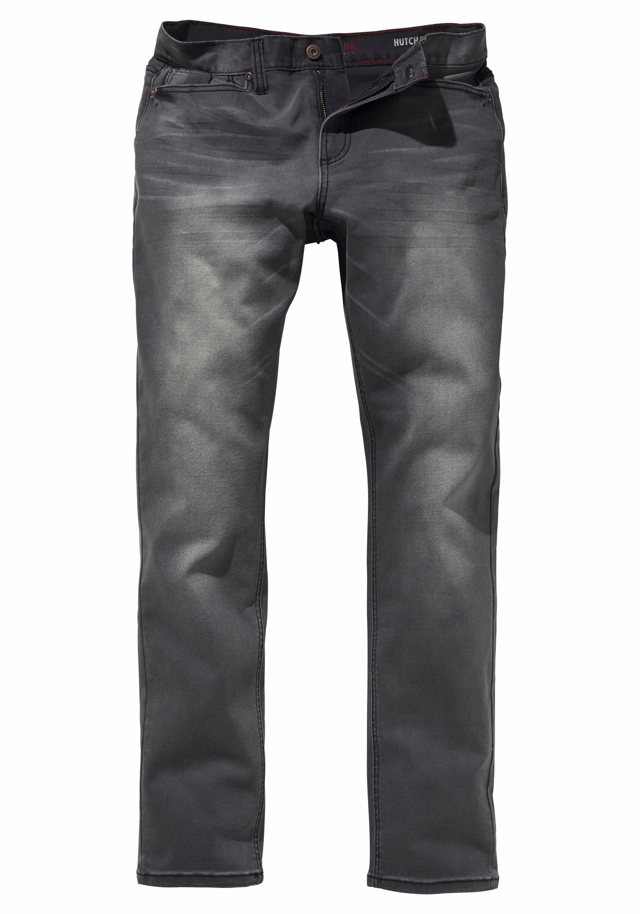 Bruno Banani Straight-Jeans »Hutch«, gerade Beinform, teilweise mit modischen Destroyed-Effekten