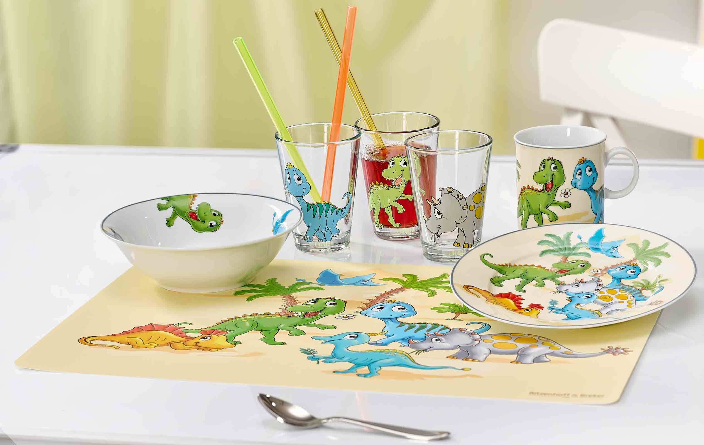 Ritzenhoff & Breker Kinderbecher »Kindergläser Dino und Meerestiere 200 ml 6er Set bunt« Spülmaschinengeeignet