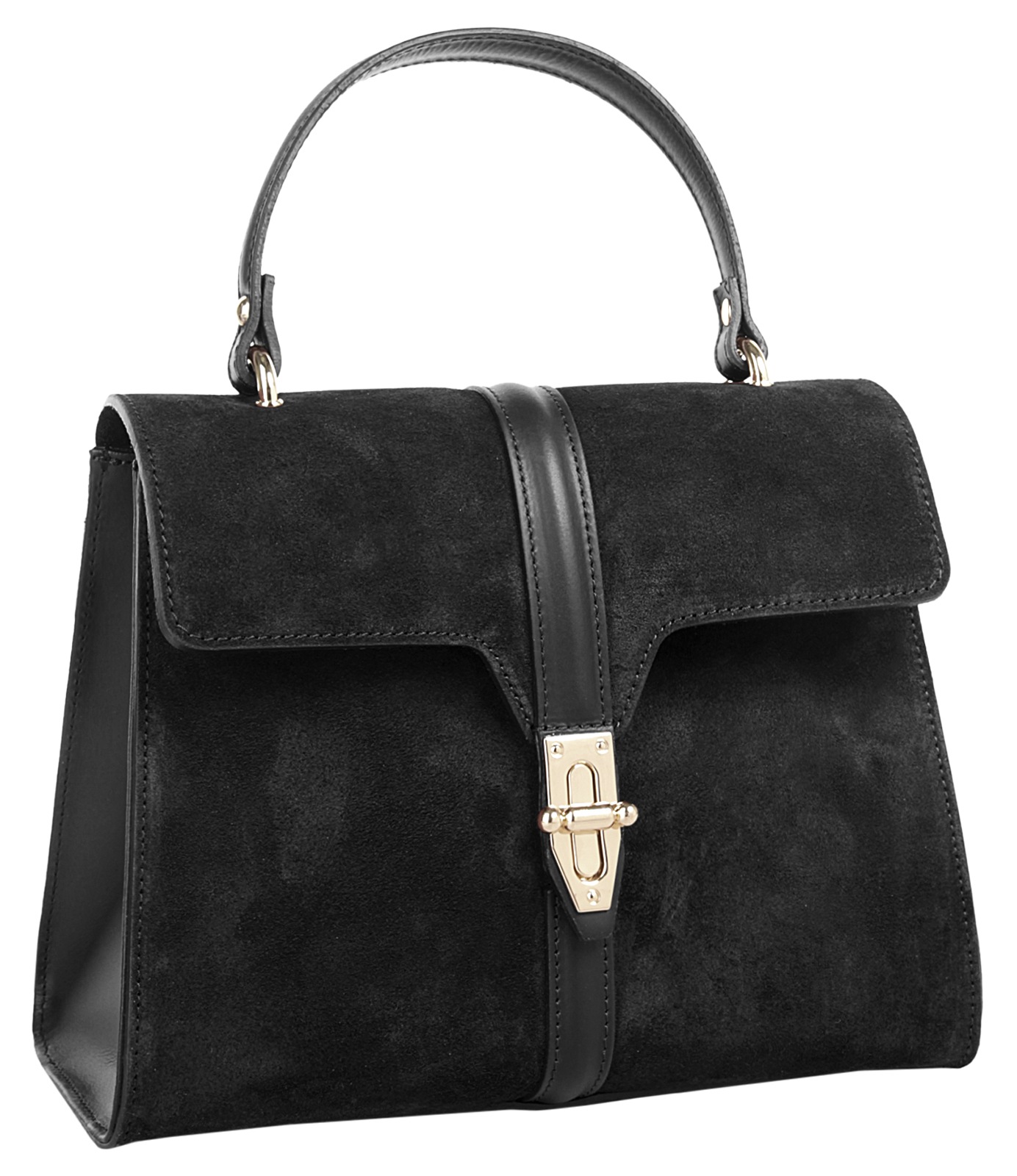 Cluty Henkeltasche, echt Leder, Made in Italy