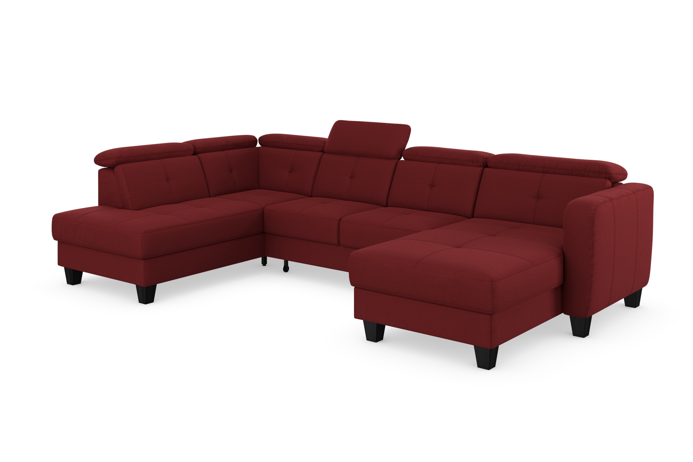 sit&more Wohnlandschaft »Belluci U-Form«, Kopfteilverstellung und Federkern, wahlweise mit Bettfunktion