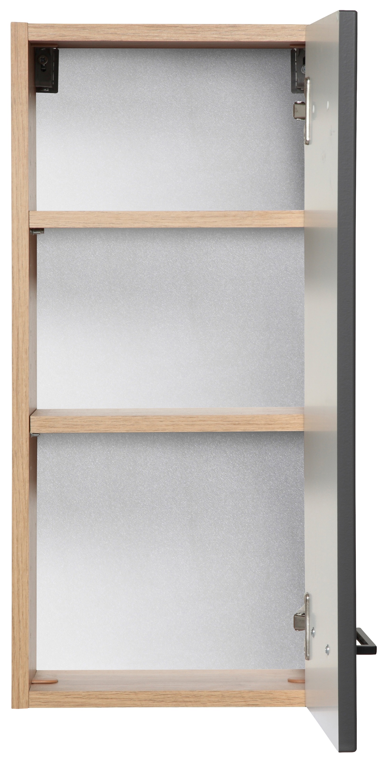 welltime Badmöbel-Set »"Trento", Badezimmer-Set, Hängeschrank, Unterschrank, Midischrank«, (5 St.), Waschbeckenunterschrank, Spiegelschrank inkl. Aufbauleuchte