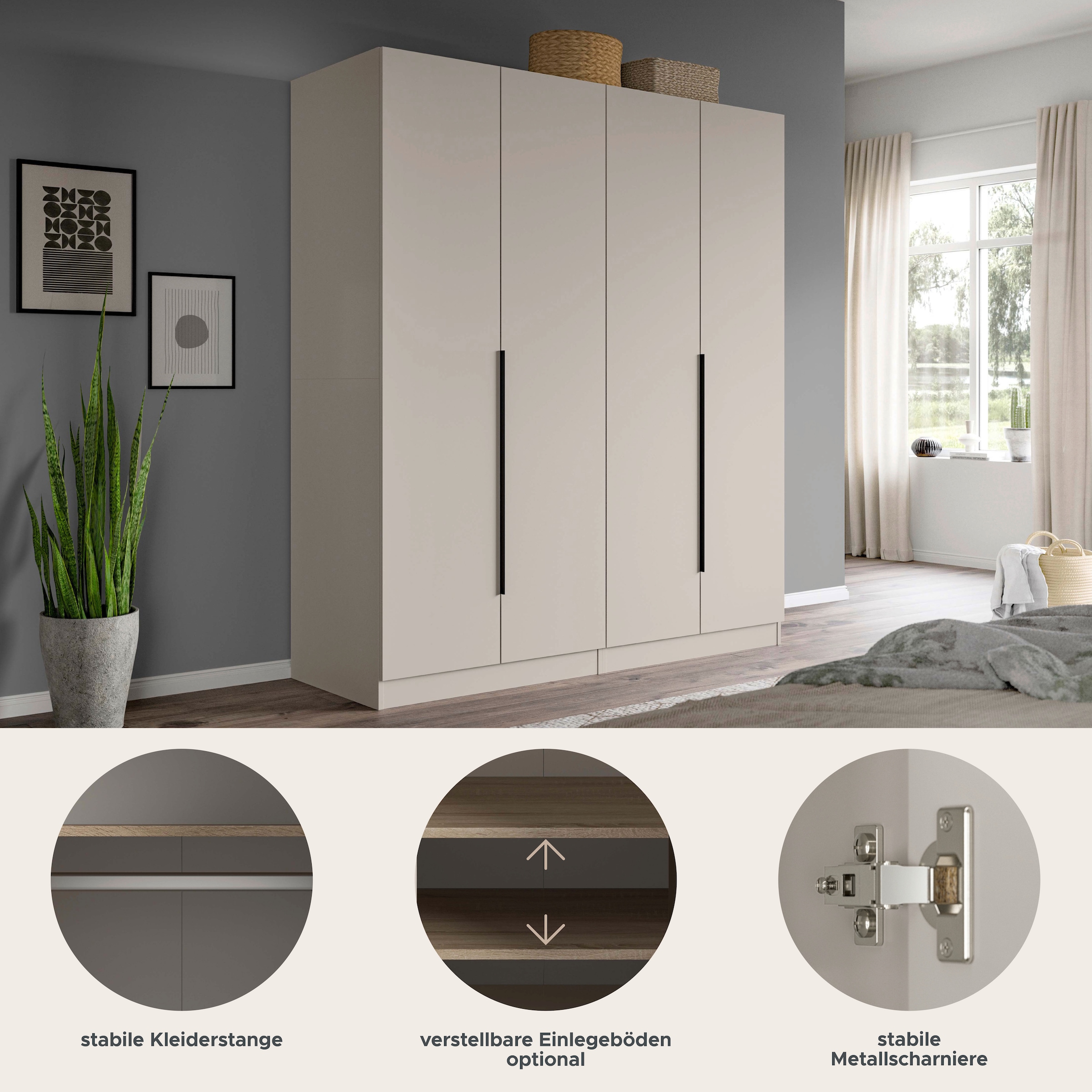 Home affaire Schrank-Set »Skarde moderner Kleiderschrank Schlafzimmerschrank« wähle deine beste Schrank Kombination, 1 Stk. tlg.