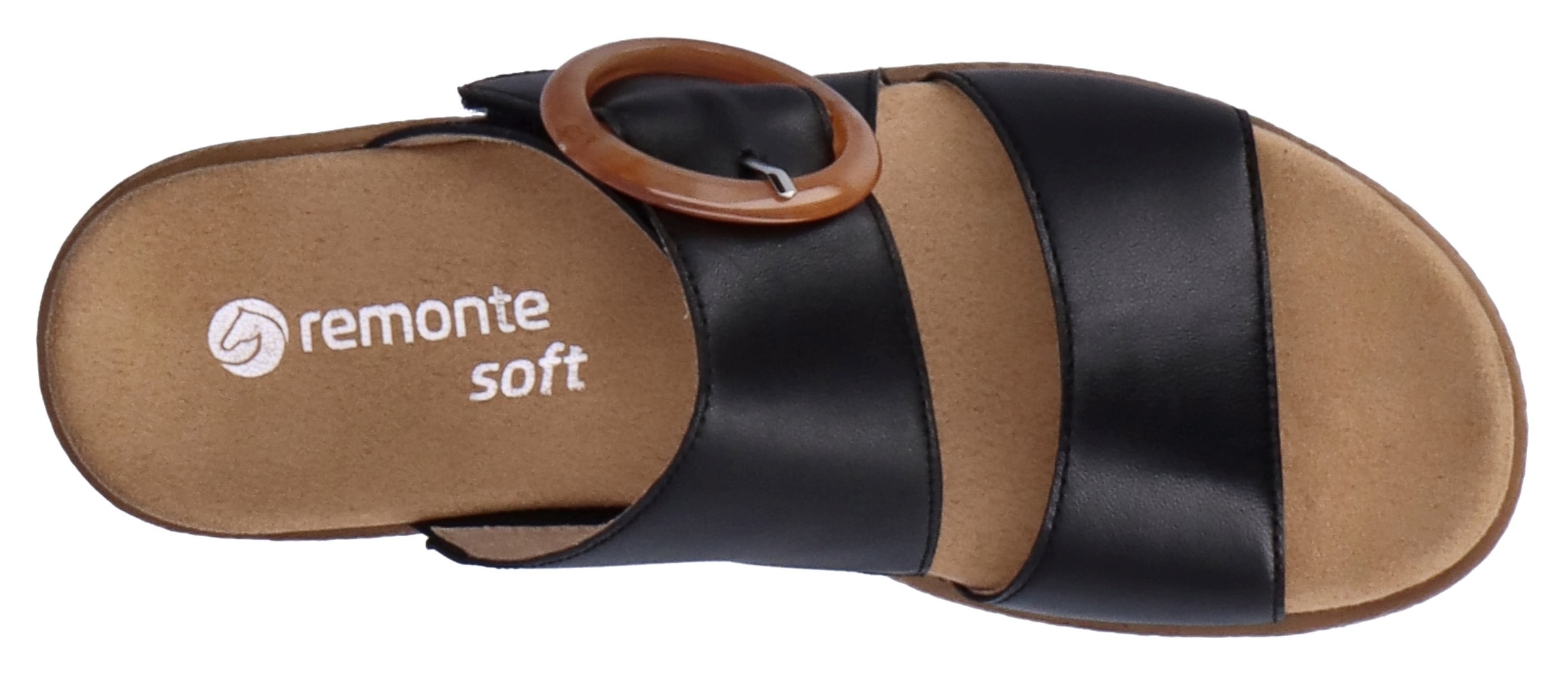 Remonte Pantolette, Keilabsatz, Sommerschuh, Schlappen mit Zierschnalle