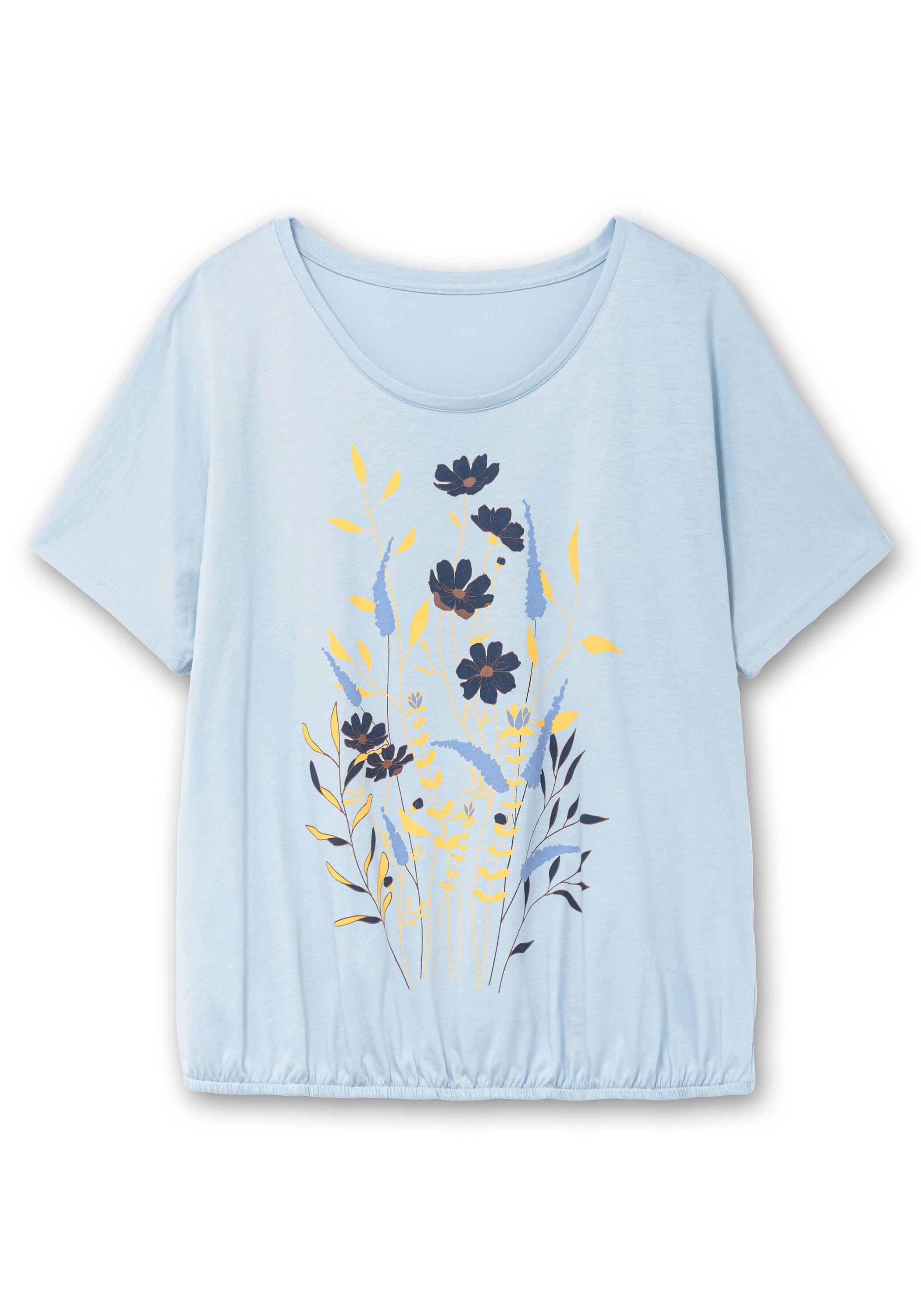 Sheego Rundhalsshirt »Shirt mit Blumen-Frontprint«