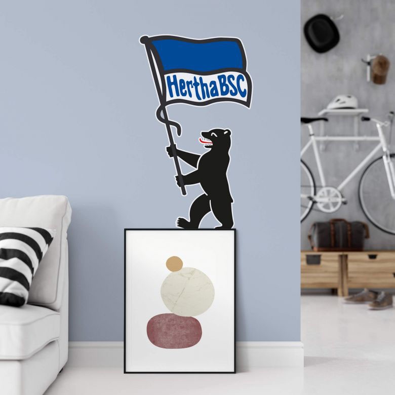 Wandtattoo auf St.) Hertha + kaufen Bär (1 BSC Rechnung Wall-Art »Berliner Fahne«,