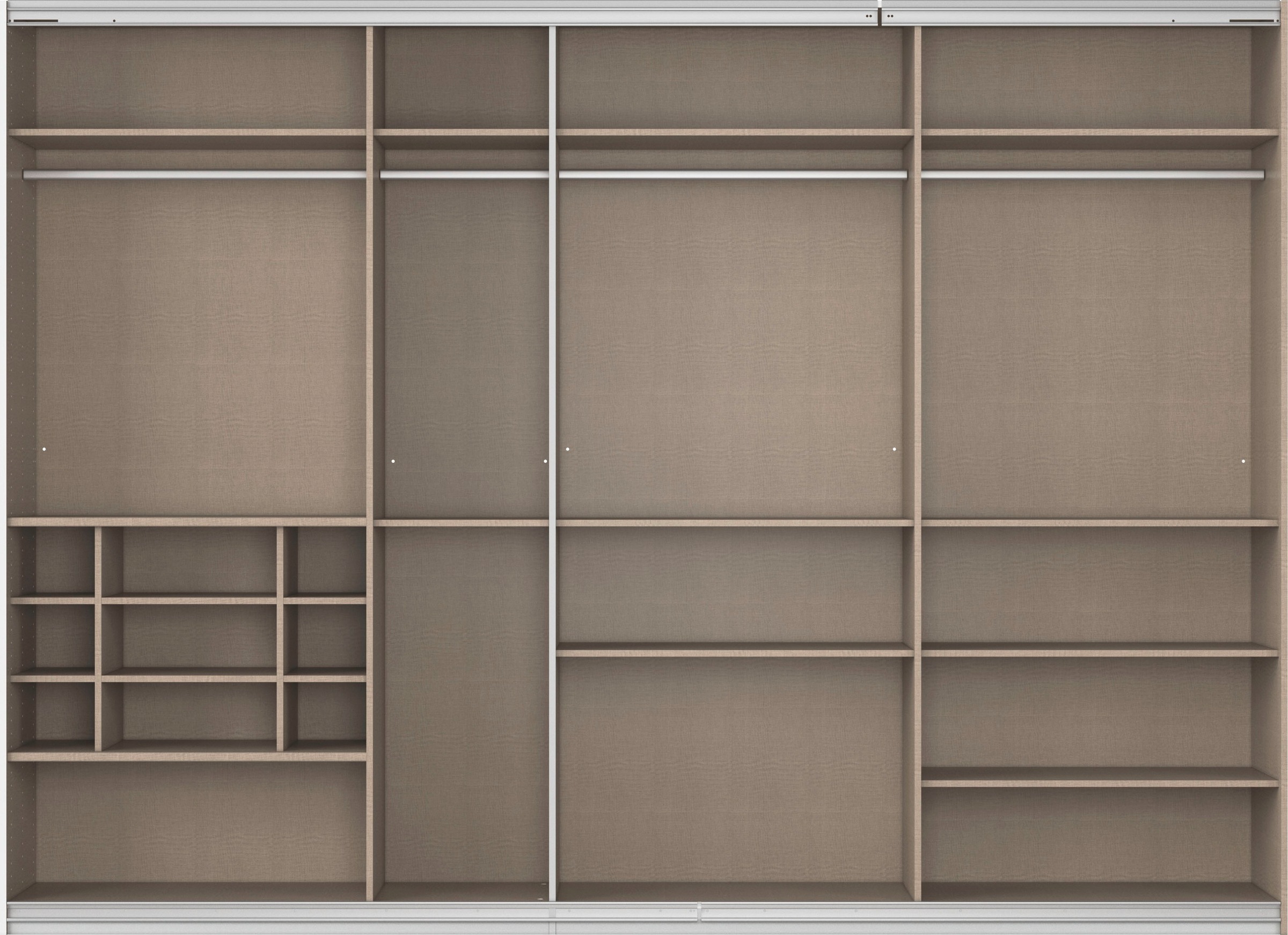rauch Schwebetürenschrank »Kleiderschrank Schrank Garderobe Wäscheschrank TOMA«, inkl. Regaleinsatz sowie zusätzlichen Einlegeböden MADE IN GERMANY