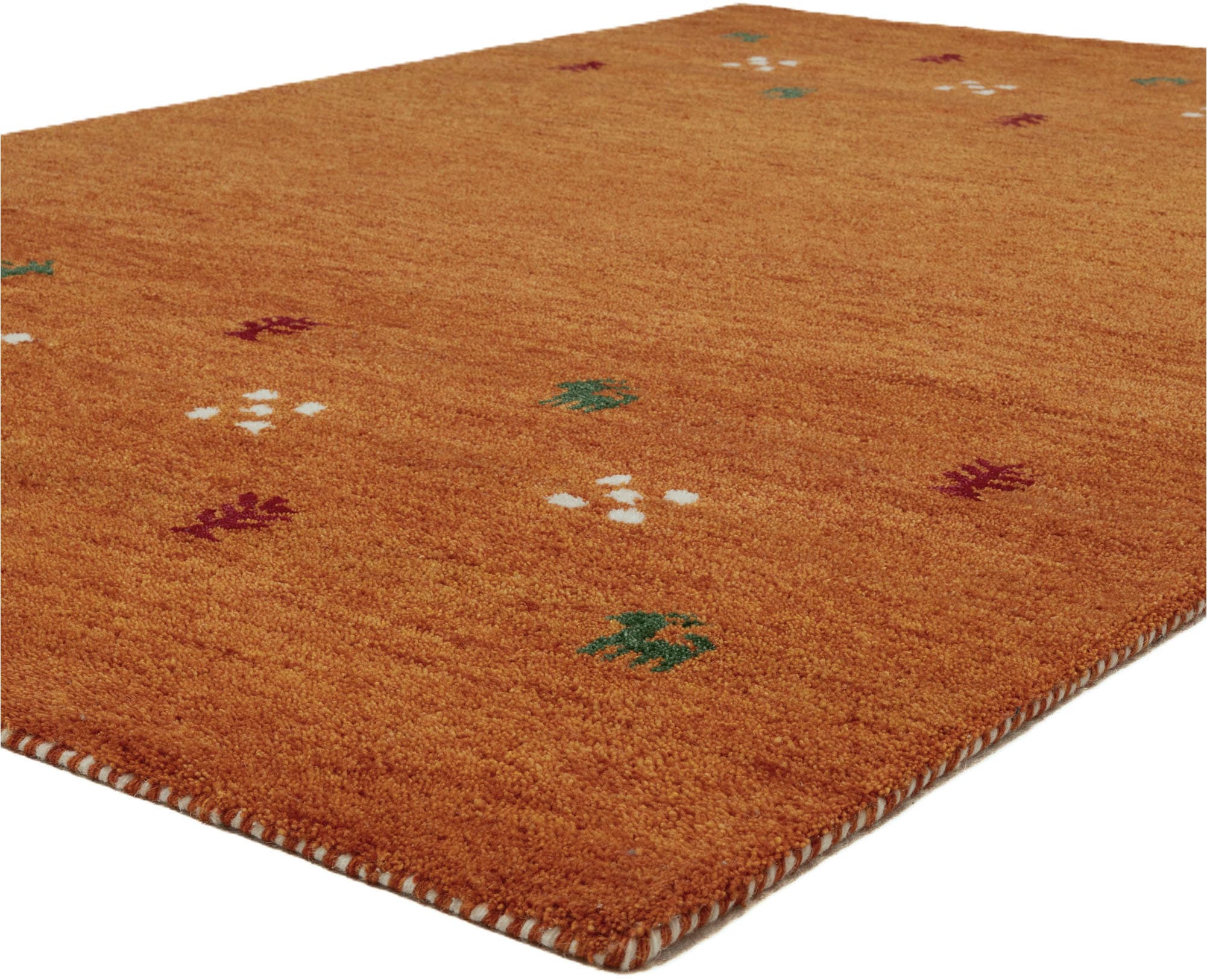 THEKO Wollteppich »Gabbeh Motiv, Handgefertigt, Teppich, Tiermotiv, reine Wolle« rechteckig 14 mm Höhe reine Wolle, Wohnzimmer, Schlafzimmer, Esszimmer