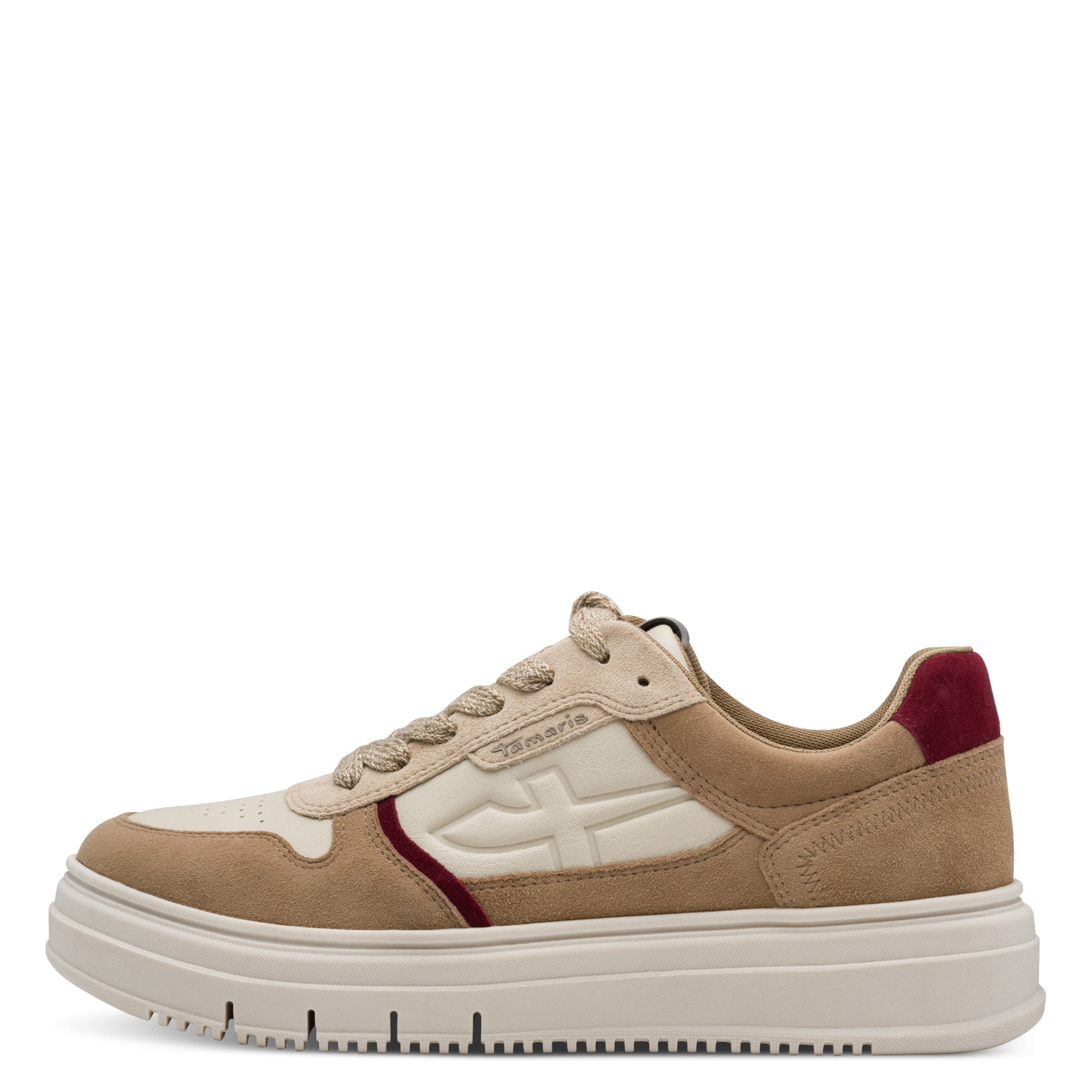 Tamaris Plateausneaker, Trendsneaker, Freizeitschuh, Schnürschuh im coolen Basket-Style