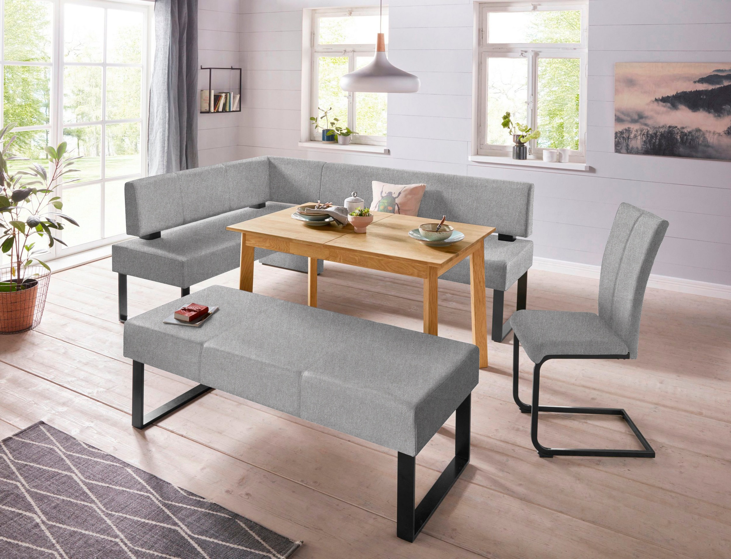 Home affaire Sitzbank »Oliver«, Breite 140cm, mit Metallgestell