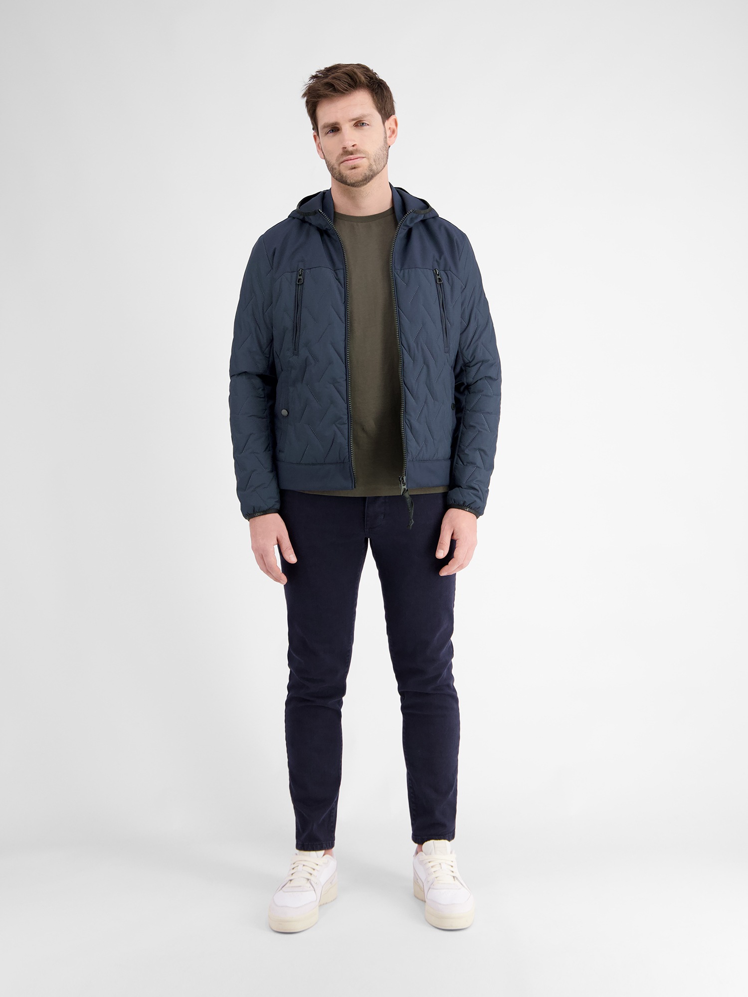 LERROS Steppjacke »LERROS Herren Steppjacke mit Kapuze«, mit Kapuze, Wasser- und windabweisend